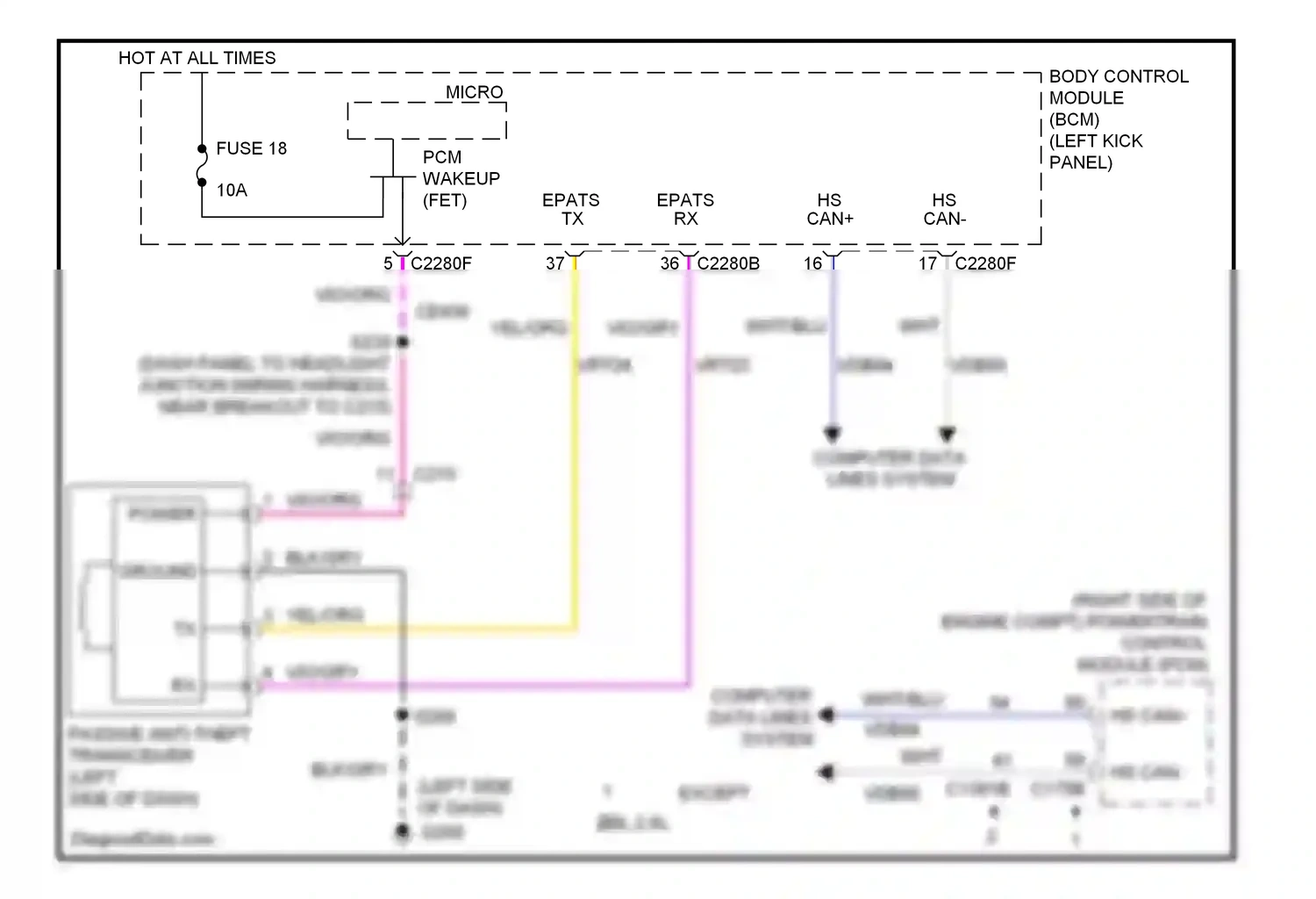 Wiring diagram computer data lines system for Ford Edge I facelift (2010-2014) (15 of 71)