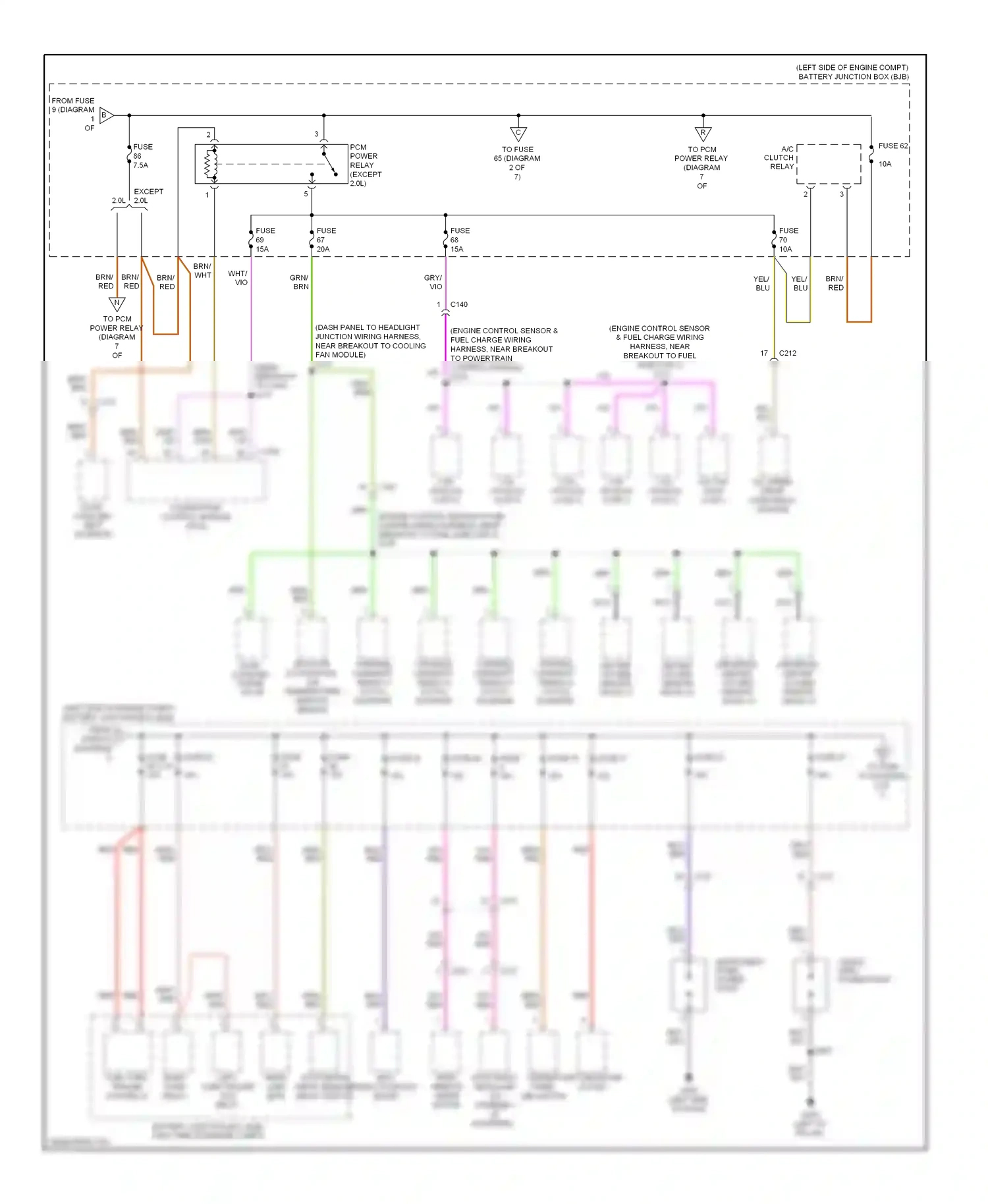 Wiring diagram fuse 62 for Ford Edge I facelift (2010-2014) (3 of 3)
