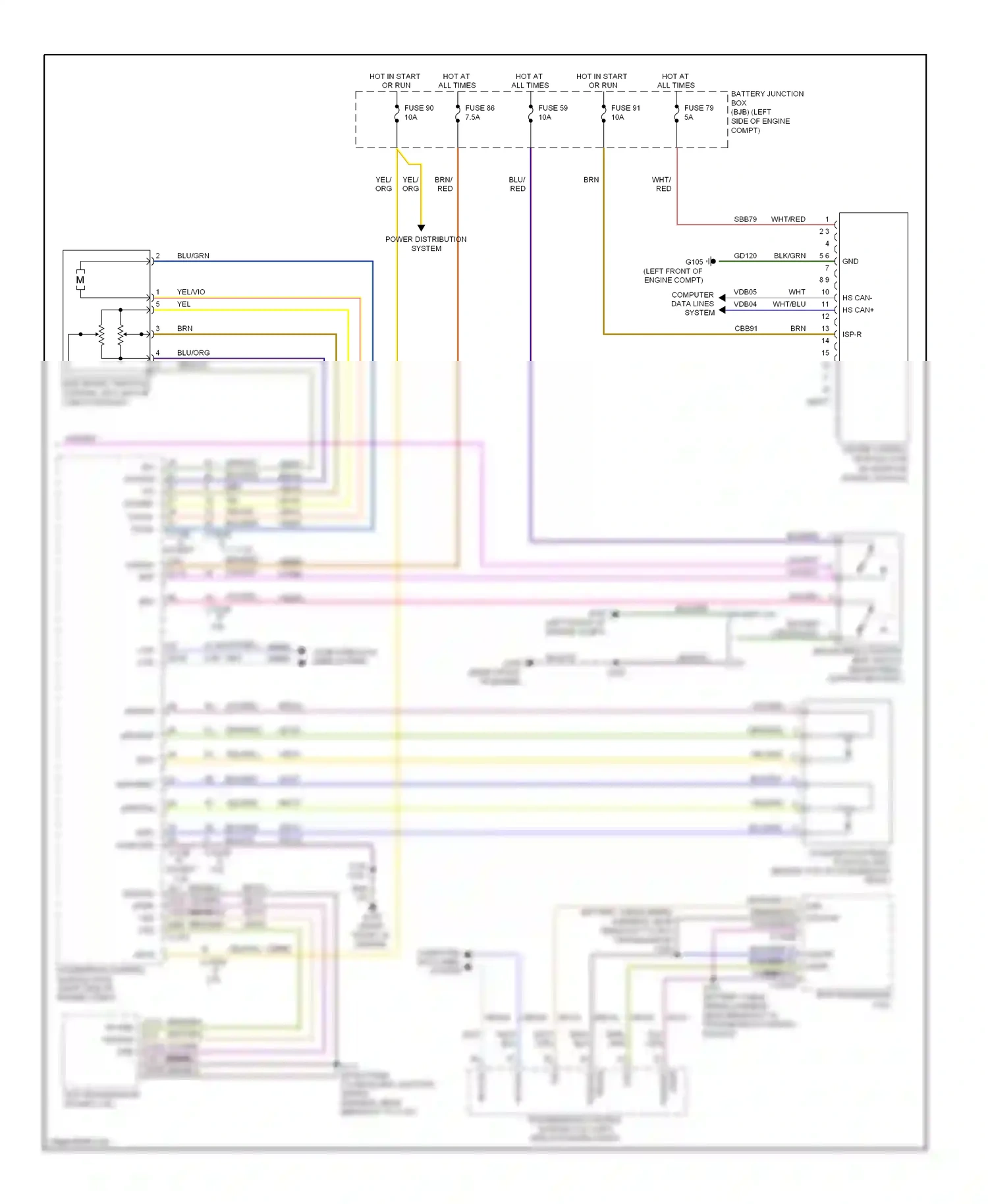 Wiring diagram fuse 86 for Ford Edge I facelift (2010-2014) (3 of 3)