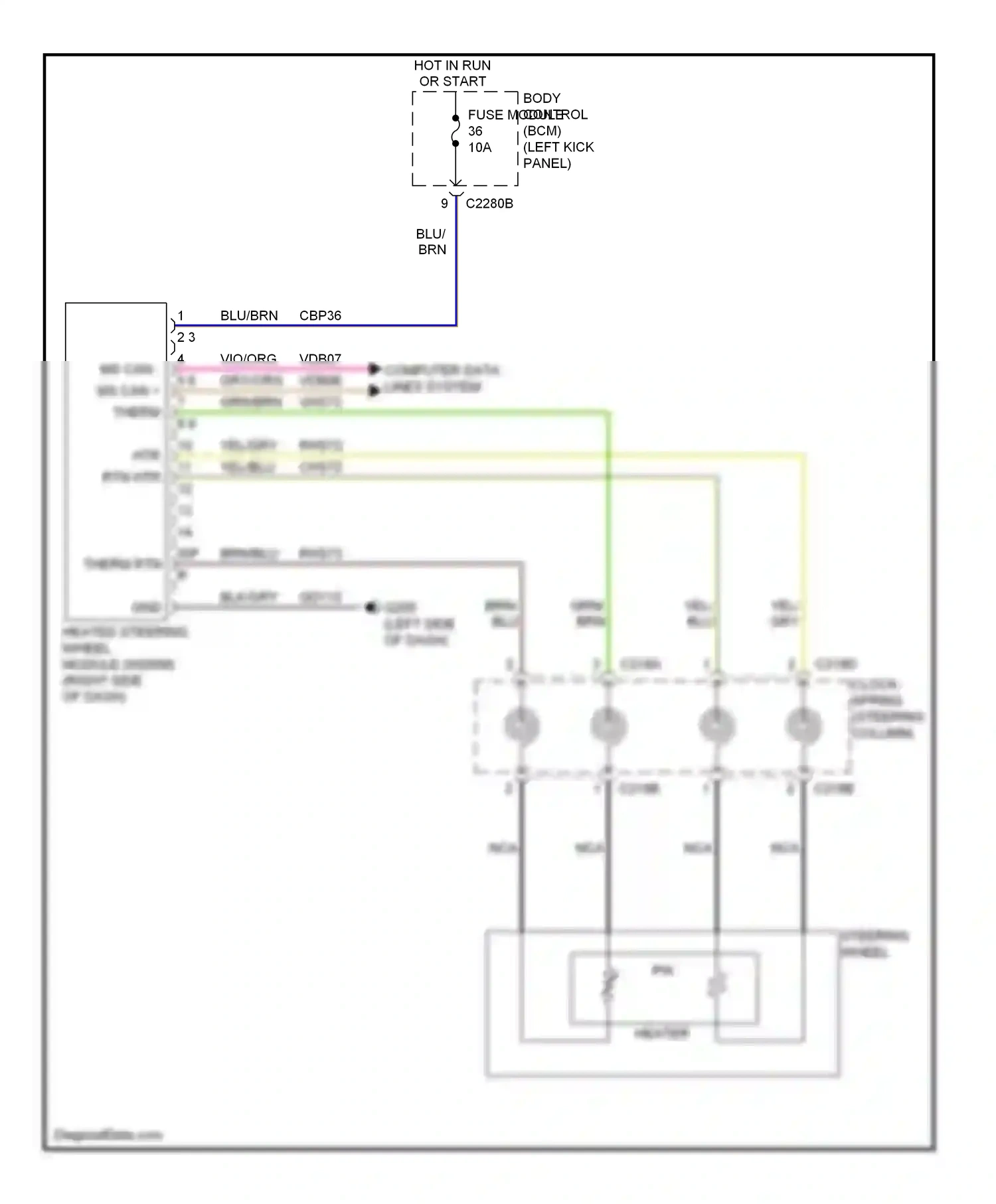 Wiring diagram grn/brn for Ford Edge I facelift (2010-2014) (23 of 36)