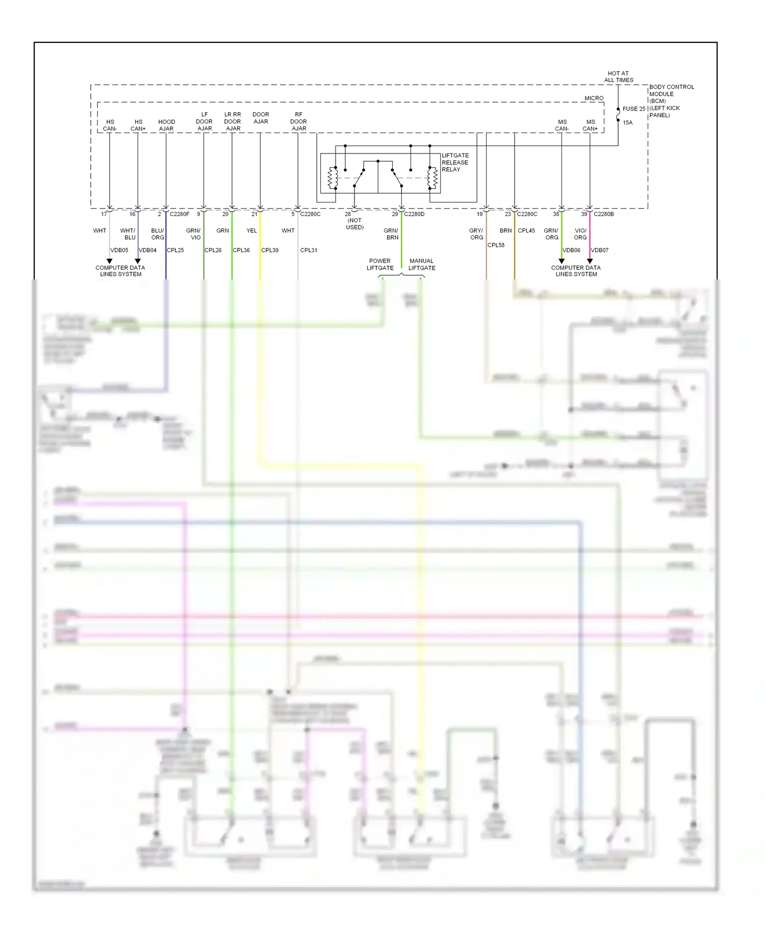 Wiring diagram gry/brn for Ford Edge I facelift (2010-2014) (5 of 21)