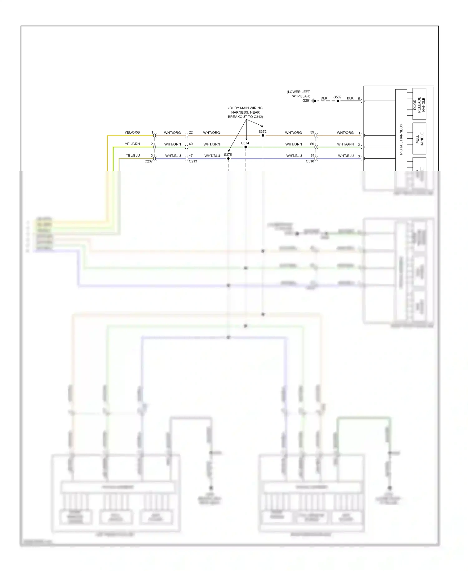 Wiring diagram led blue for Ford Edge I facelift (2010-2014) (1 of 1)