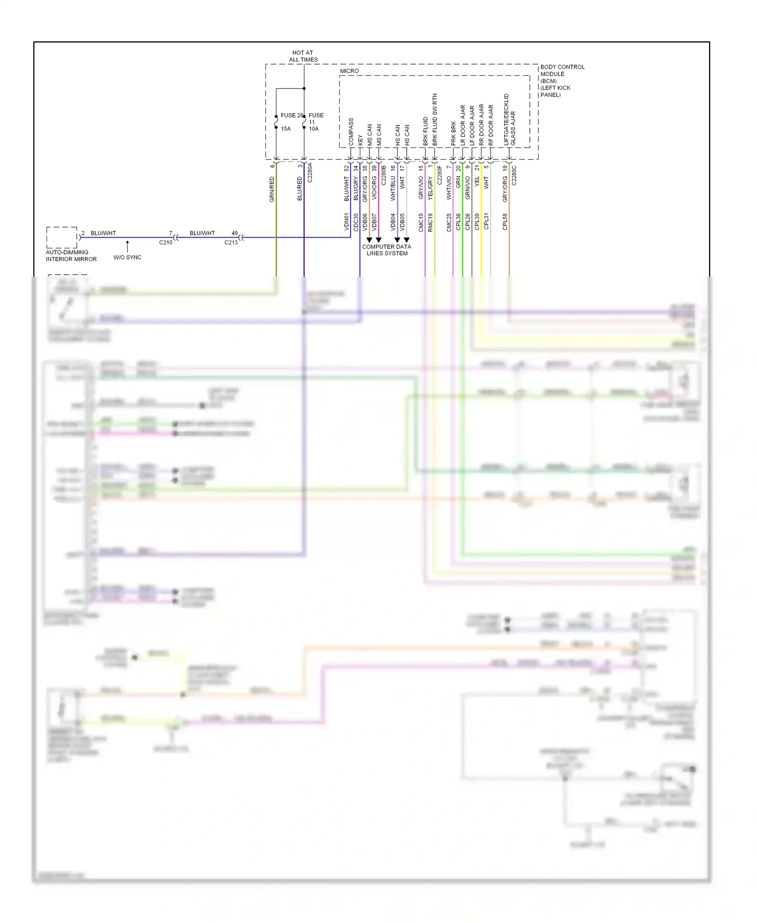 Ford Edge I facelift (2010-2014) ops wiring diagram  (1 of 2)