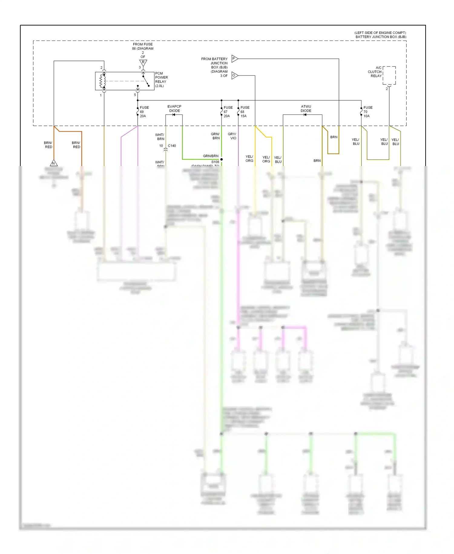Ford Edge I facelift (2010-2014) powertrain control module (pcm) wiring diagram  (5 of 7)