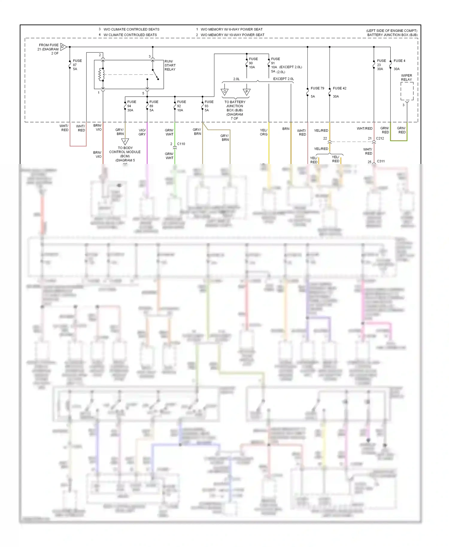 Ford Edge I facelift (2010-2014) powertrain control module (pcm) wiring diagram  (4 of 7)
