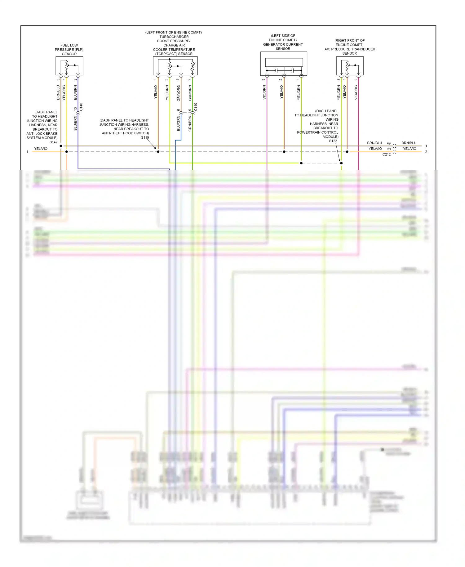 Ford Edge I facelift (2010-2014) powertrain control module (pcm) wiring diagram  (7 of 7)