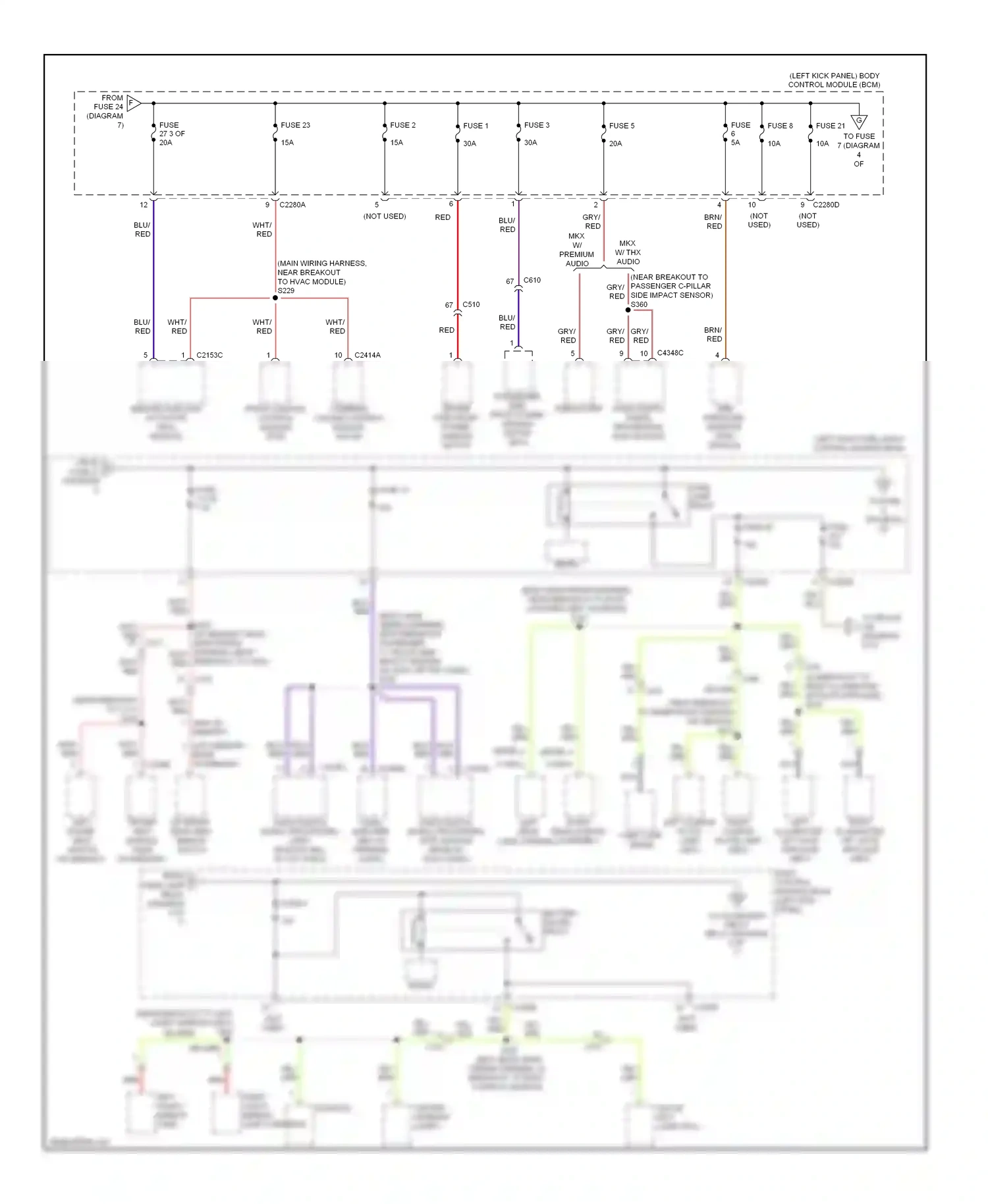 Ford Edge I facelift (2010-2014) remote function actuator (rfa) module wiring diagram  (3 of 4)