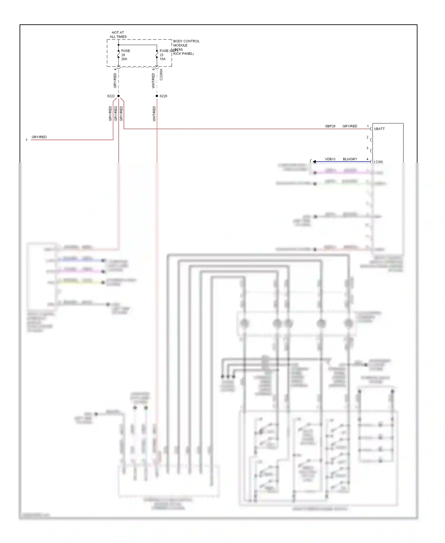 Ford Edge I facelift (2010-2014) right wiring diagram  (2 of 7)