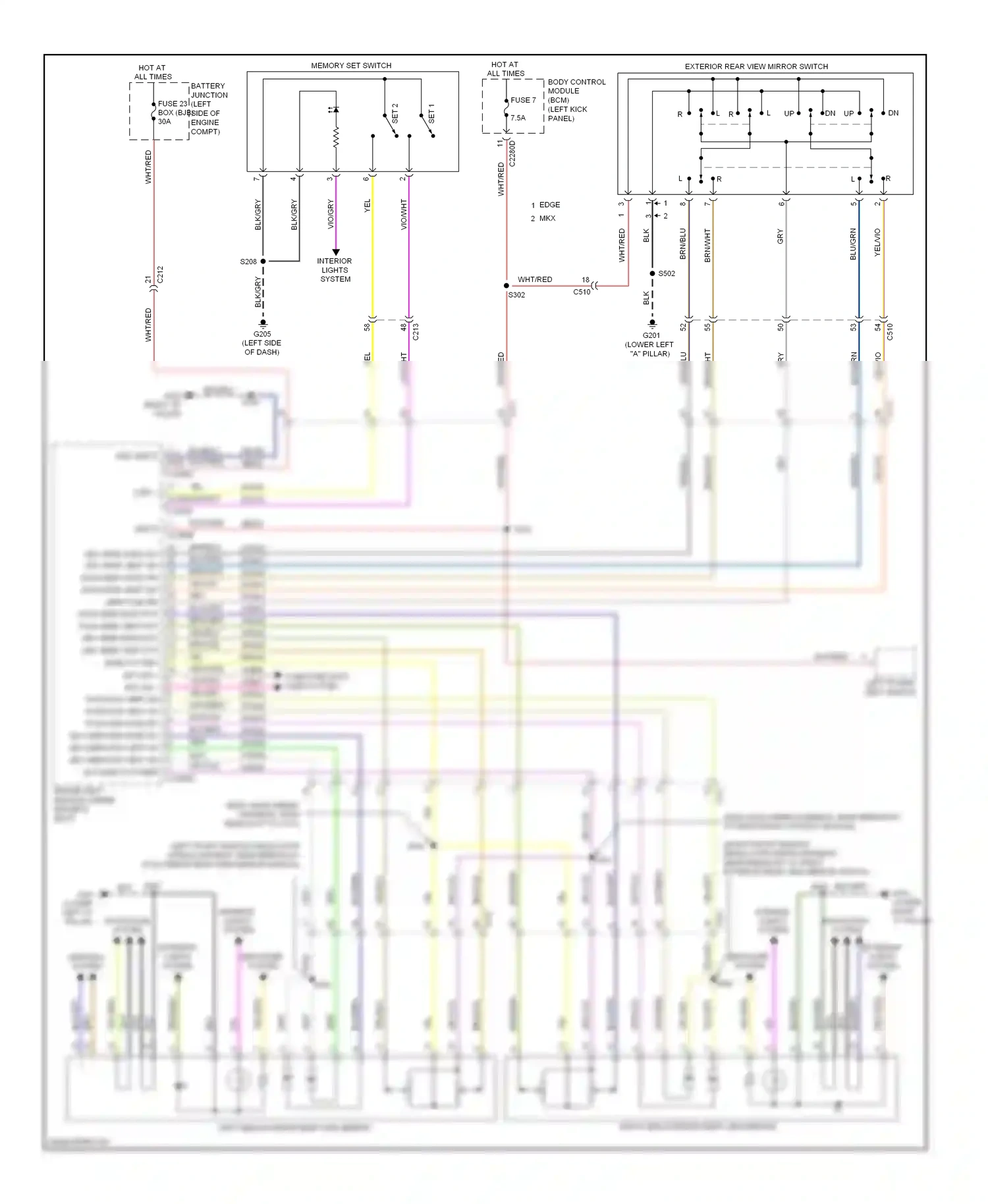 Ford Edge I facelift (2010-2014) system wiring diagram  (2 of 5)