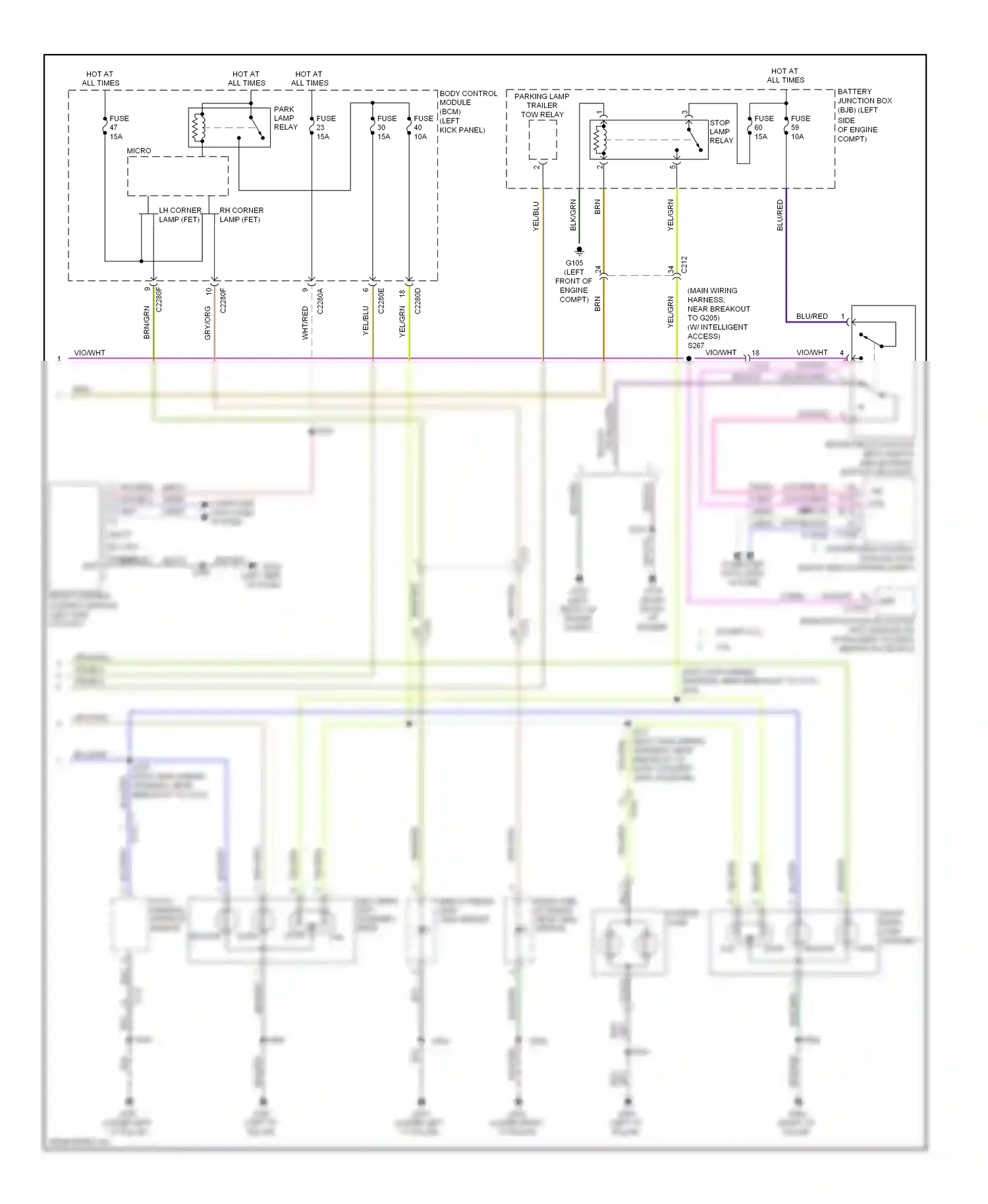 Wiring diagram vio/wht for Ford Edge I facelift (2010-2014) (23 of 39)