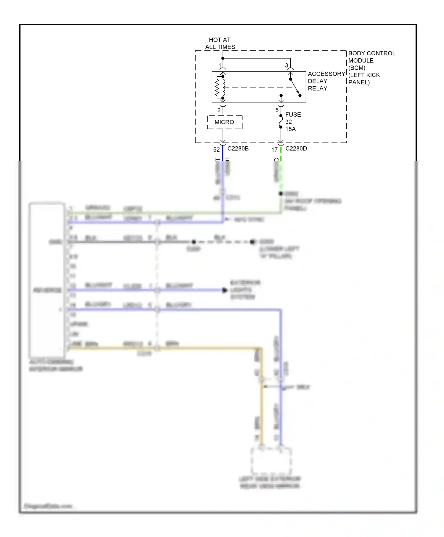 Wiring diagram w/o sync for Ford Edge I facelift (2010-2014) (1 of 2)