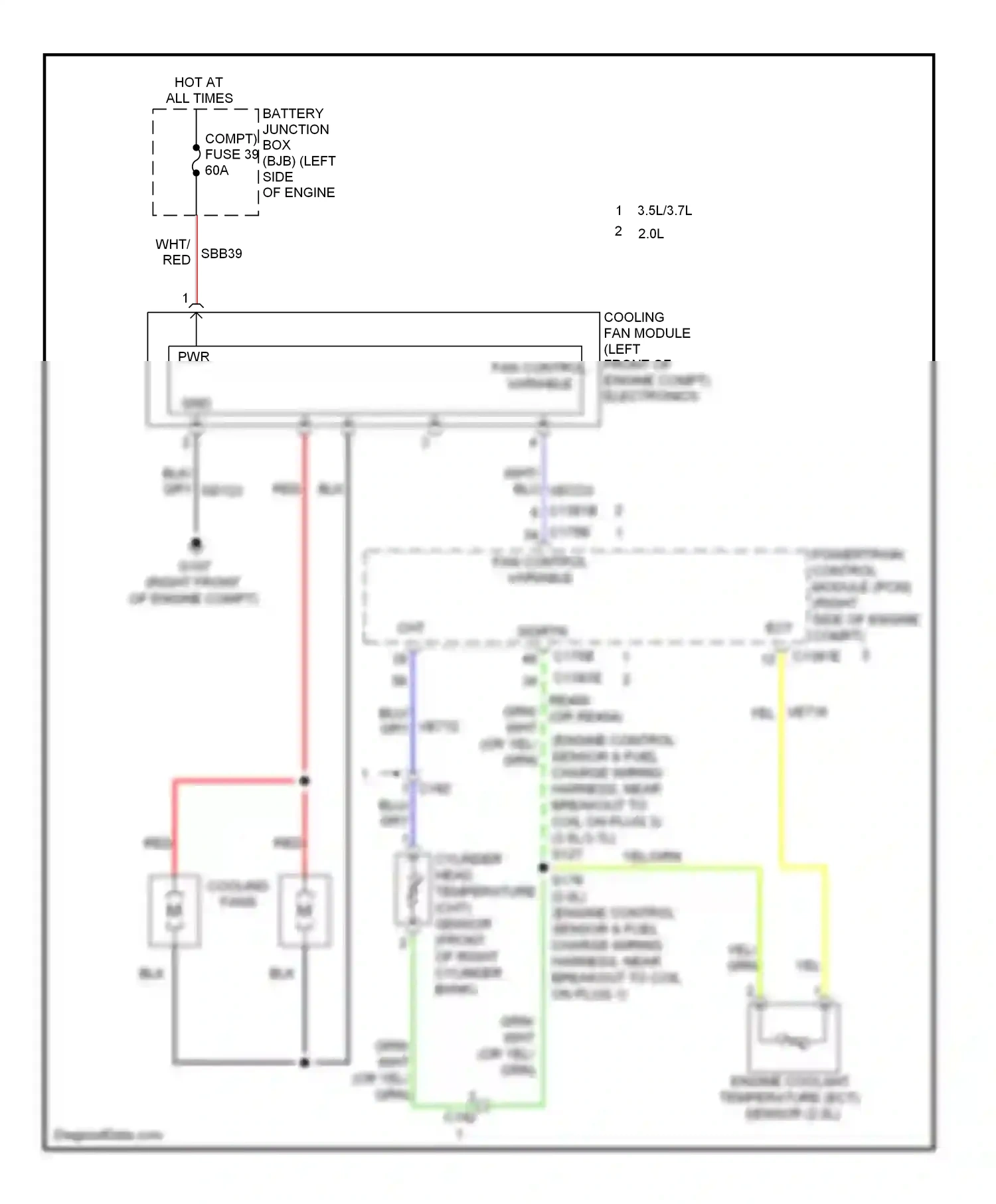 Wiring diagram yel for Ford Edge I facelift (2010-2014) (12 of 77)