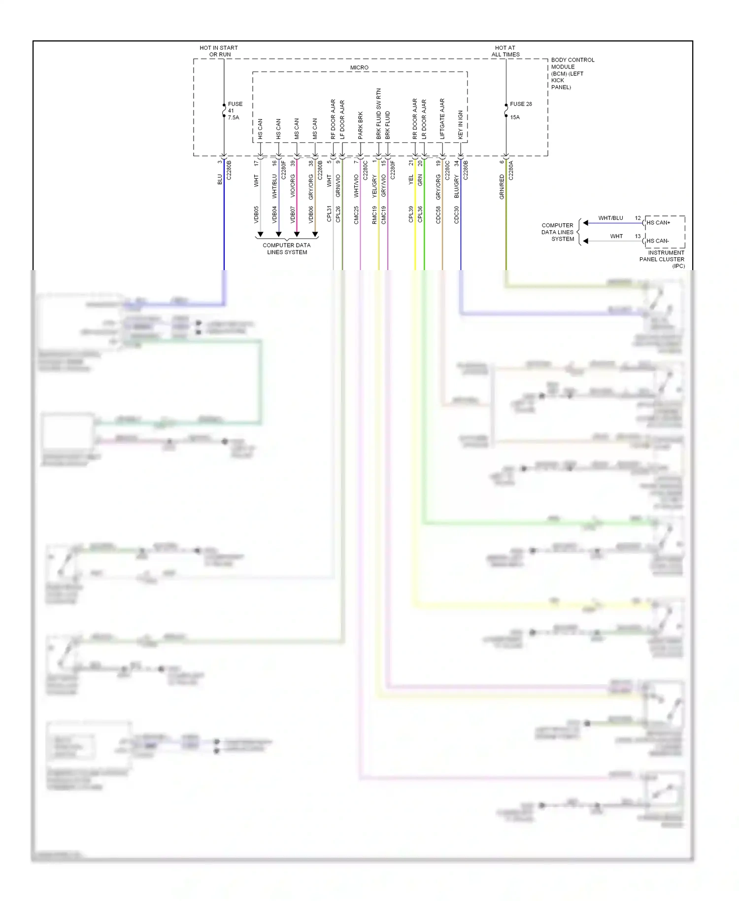 Wiring diagram yel for Ford Edge I facelift (2010-2014) (75 of 77)