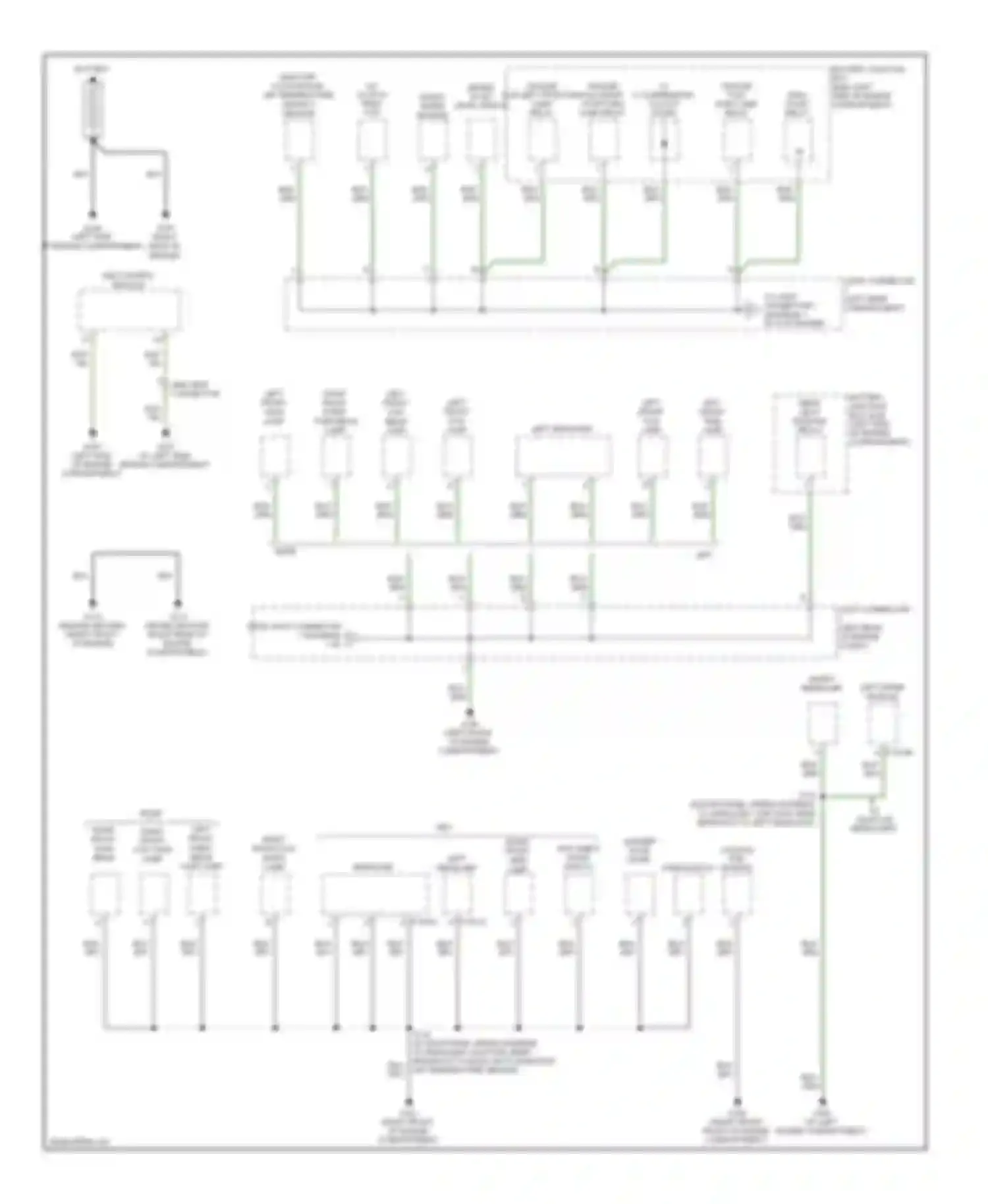 Edge Ford I (2006-2010): Ground distribution circuit (1 of 4)