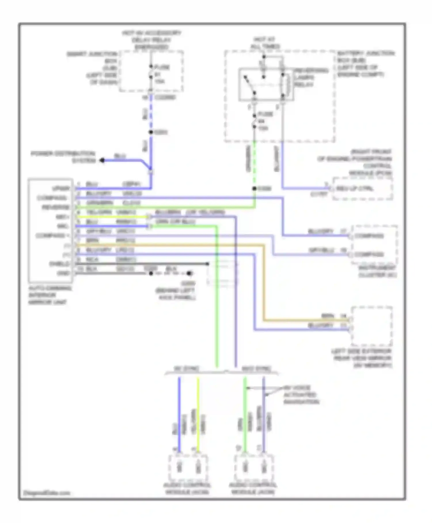 Edge Ford I (2006-2010): Electrochromic mirror circuit, with microphone