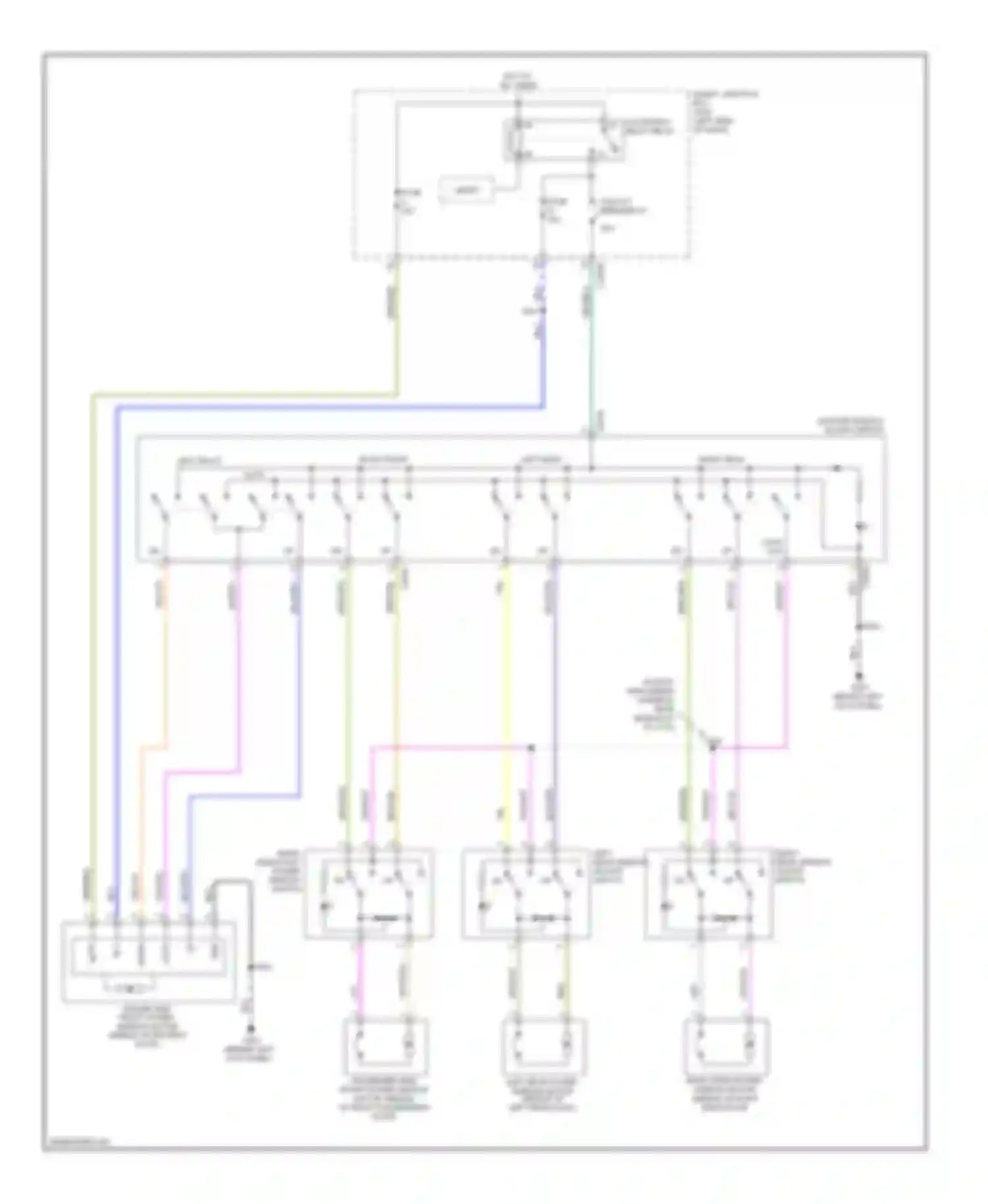 Edge Ford I (2006-2010): Power windows circuit