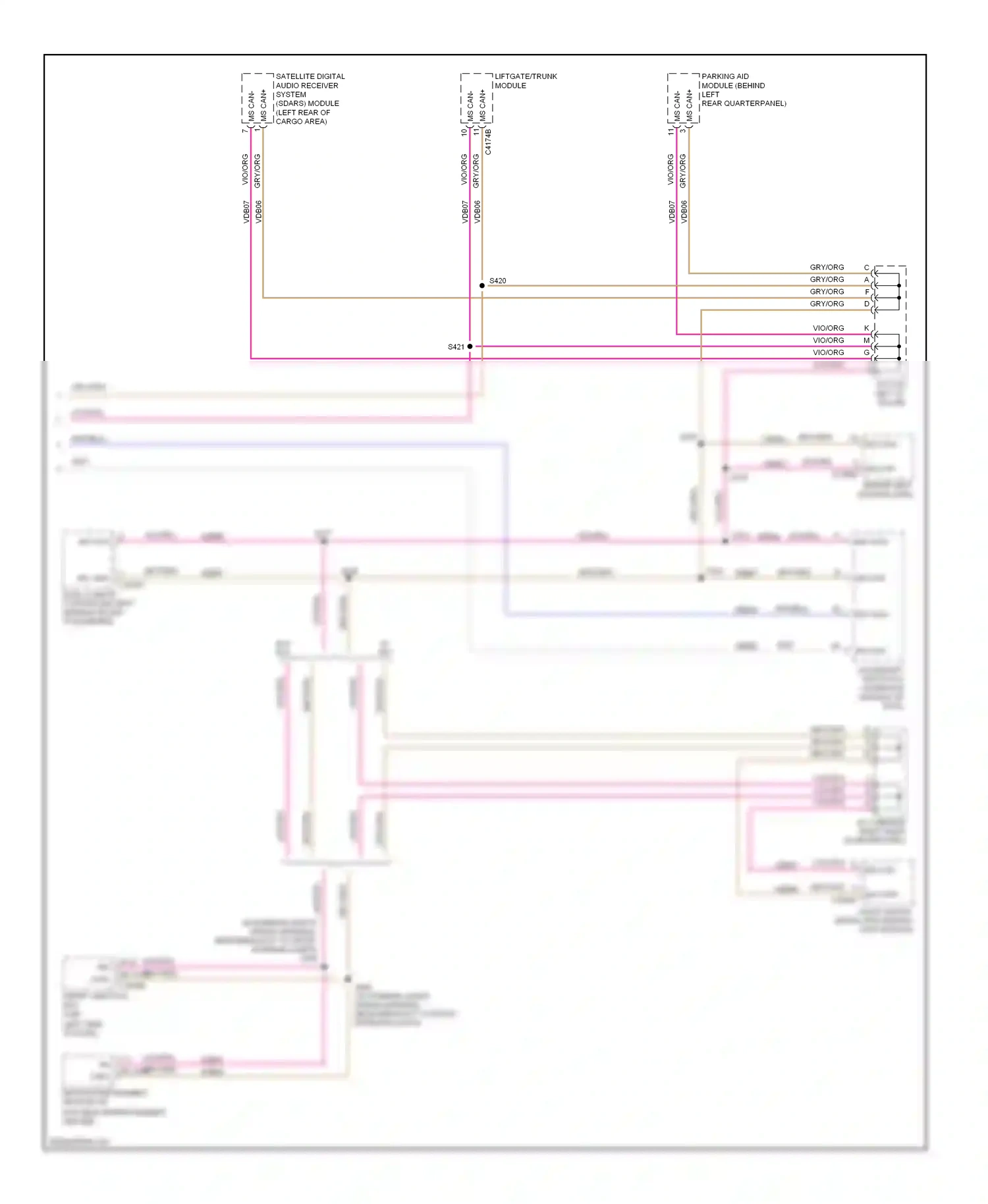 Ford Edge I (2006-2010) audio digital signal processing (dsp) module) wiring diagram  (1 of 3)