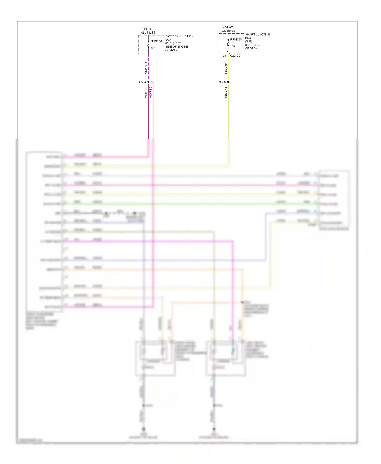 Ford Edge I (2006-2010) back wiring diagram  (1 of 1)