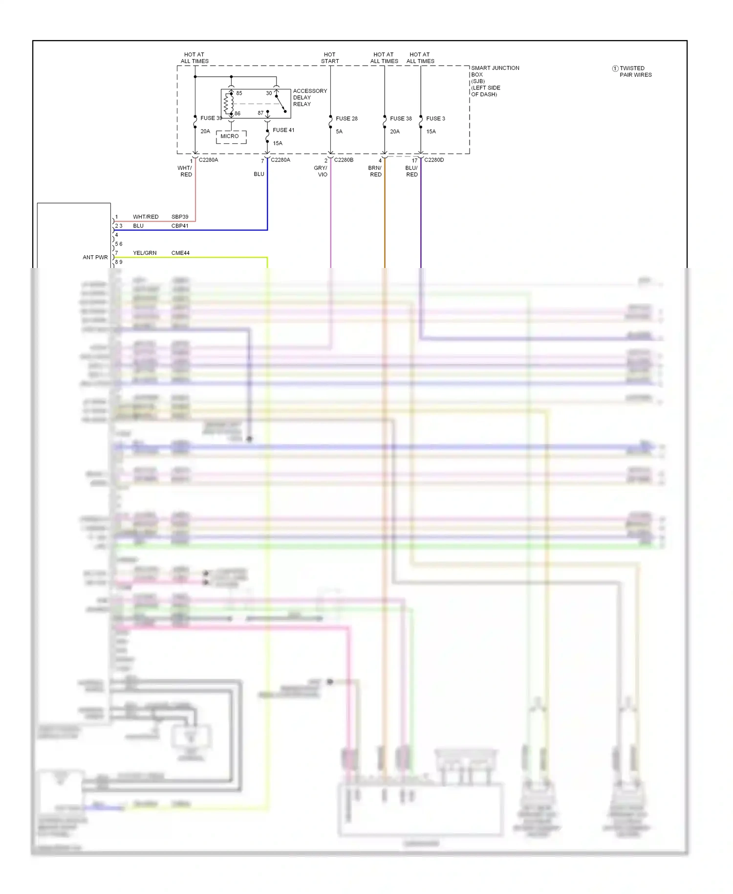 Ford Edge I (2006-2010) blu wiring diagram  (38 of 53)
