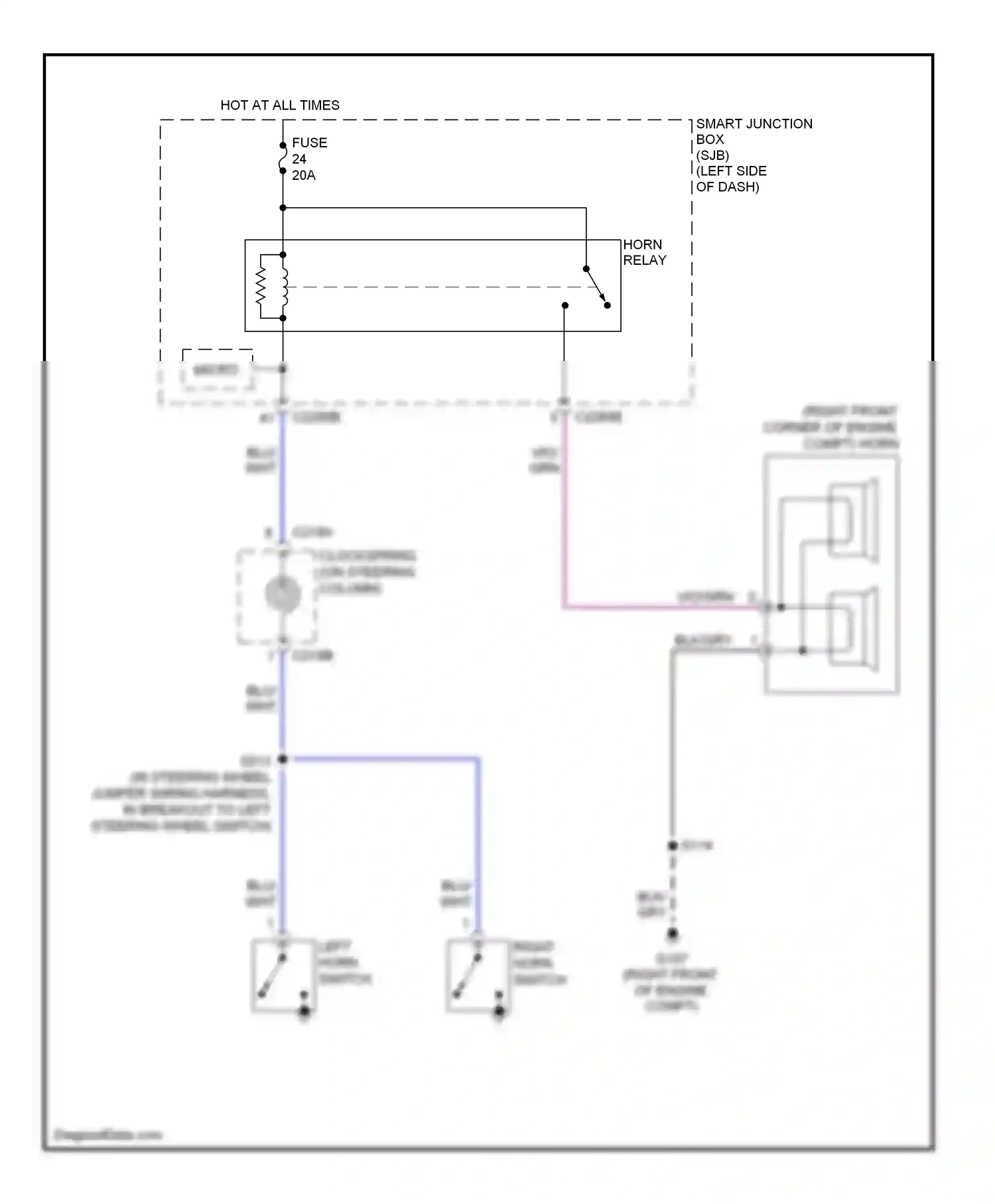 Ford Edge I (2006-2010) blu wiring diagram  (17 of 53)