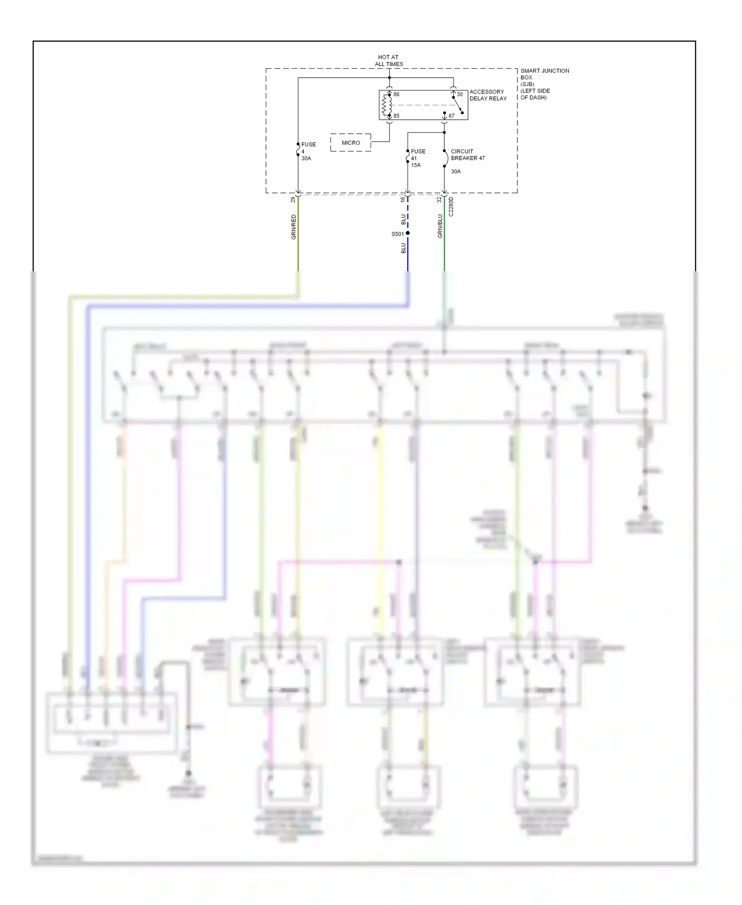 Ford Edge I (2006-2010) blu wiring diagram  (37 of 53)