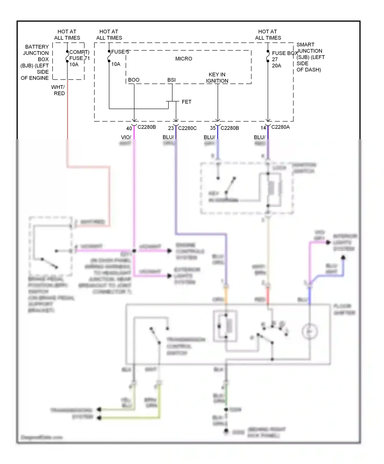 Ford Edge I (2006-2010) blu wiring diagram  (45 of 53)