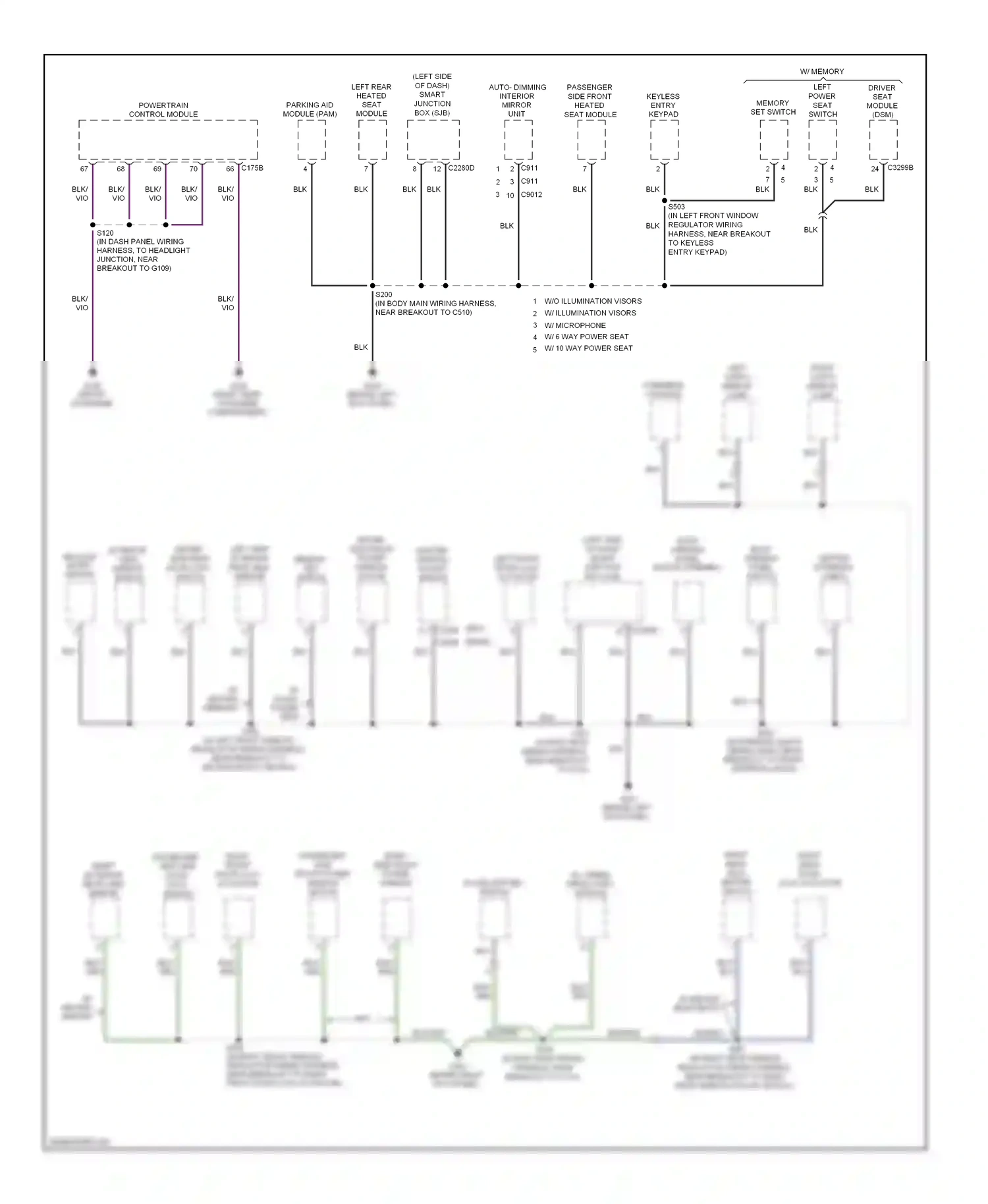 Ford Edge I (2006-2010) blu wiring diagram  (15 of 53)