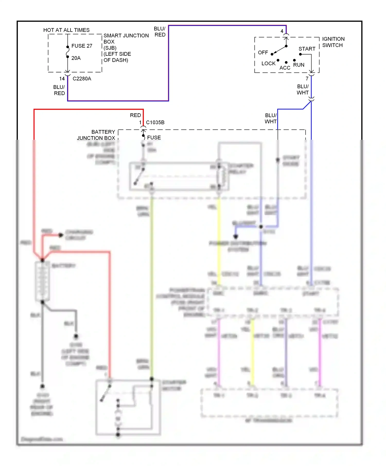 Ford Edge I (2006-2010) blu wiring diagram  (46 of 53)