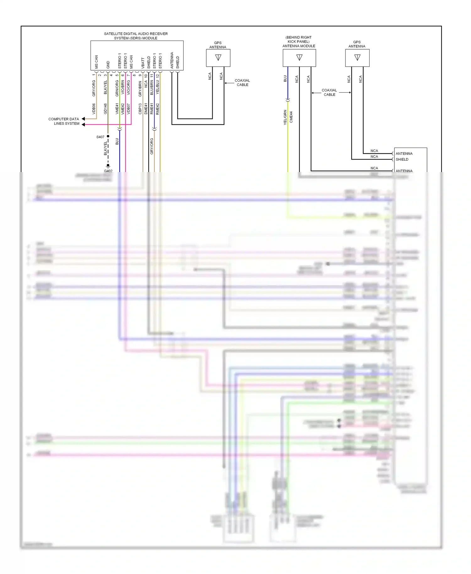 Ford Edge I (2006-2010) blu wiring diagram  (50 of 53)