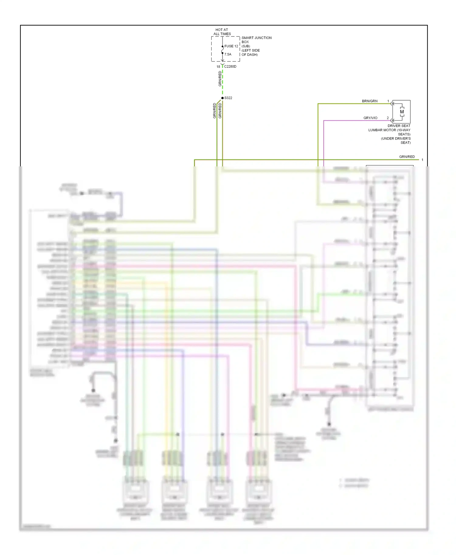 Ford Edge I (2006-2010) front wiring diagram  (1 of 2)