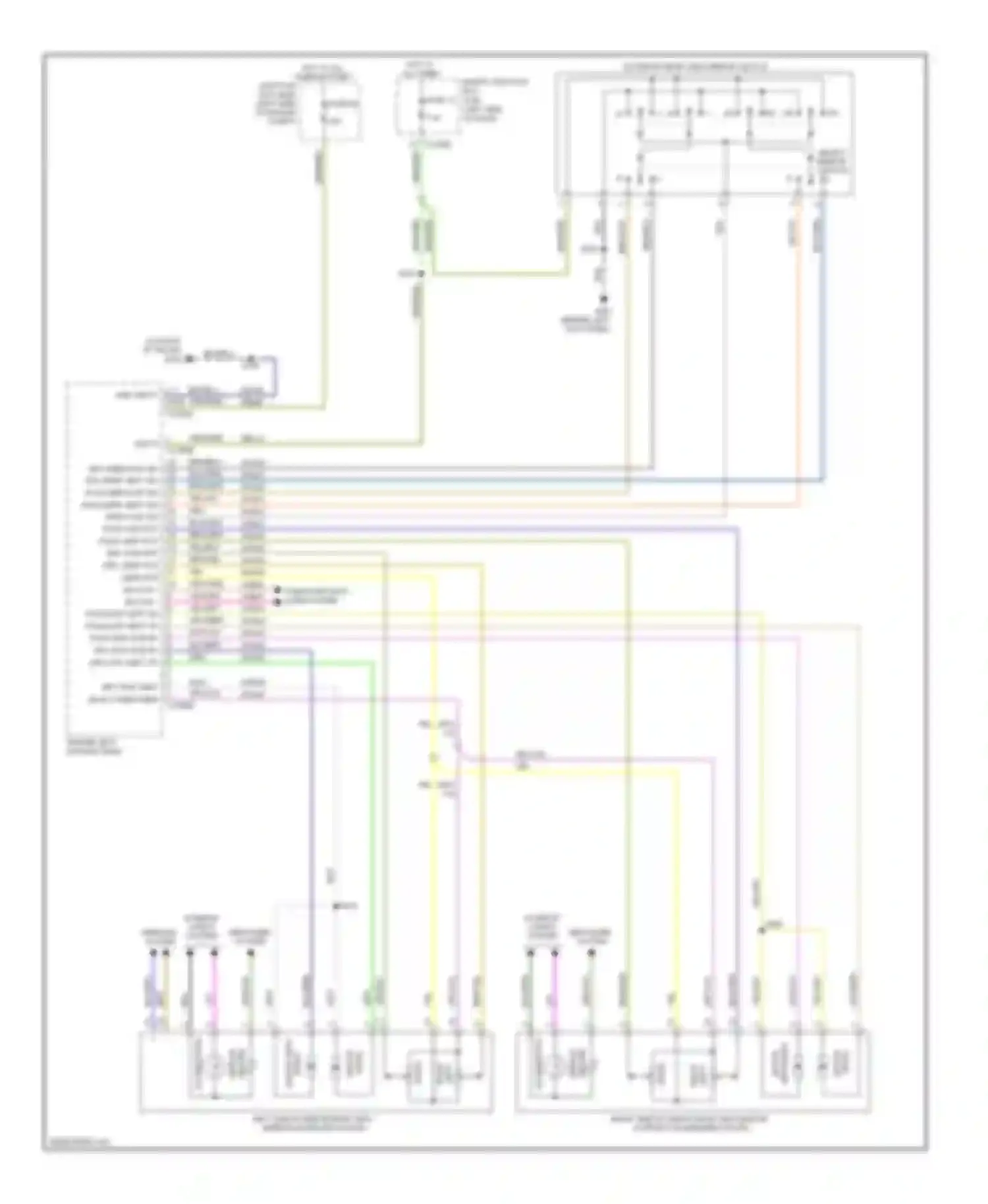 Wiring diagram interior lights mirrors system system for Ford Edge I (2006-2010)