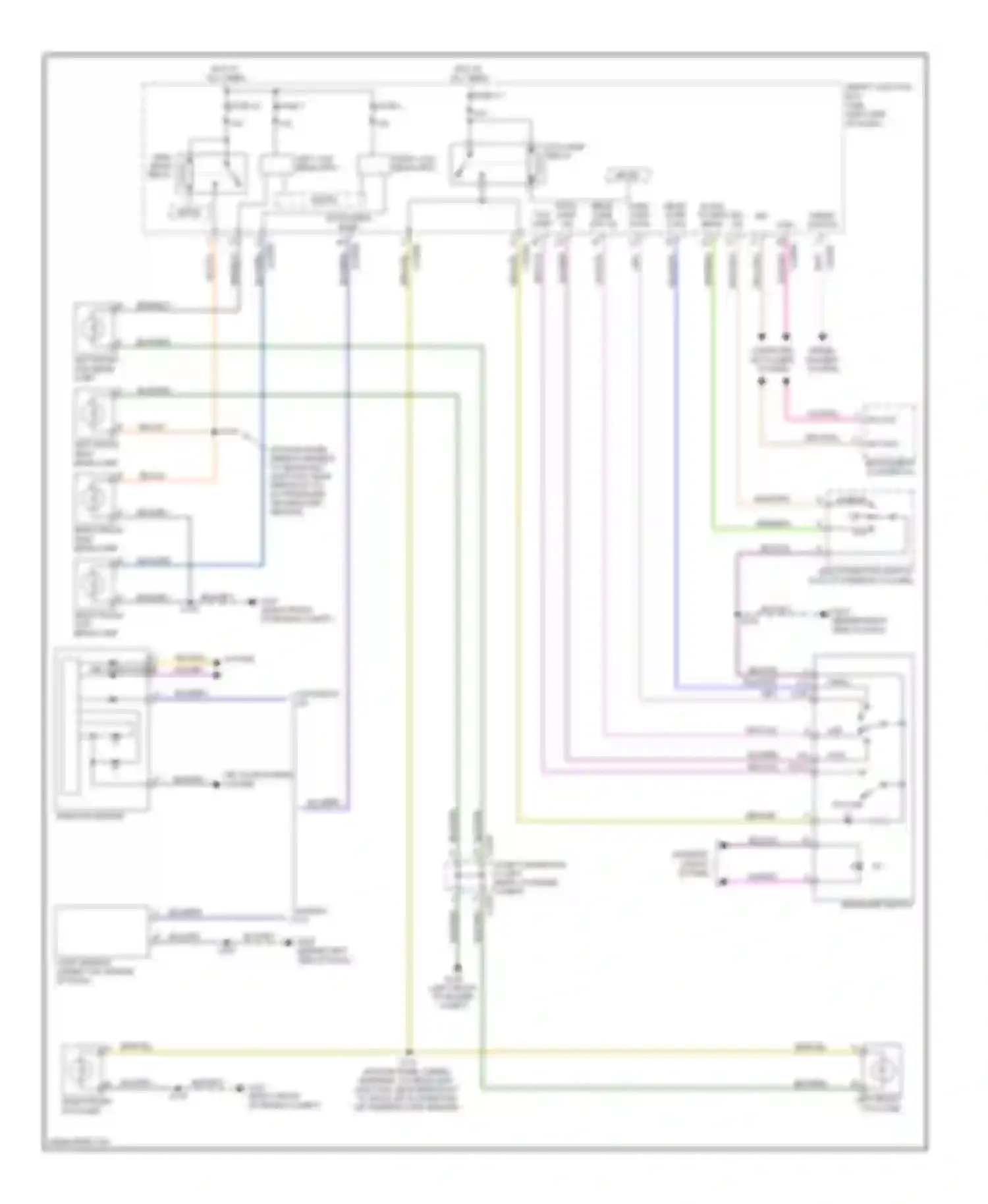 Wiring diagram left front fog lamp for Ford Edge I (2006-2010)