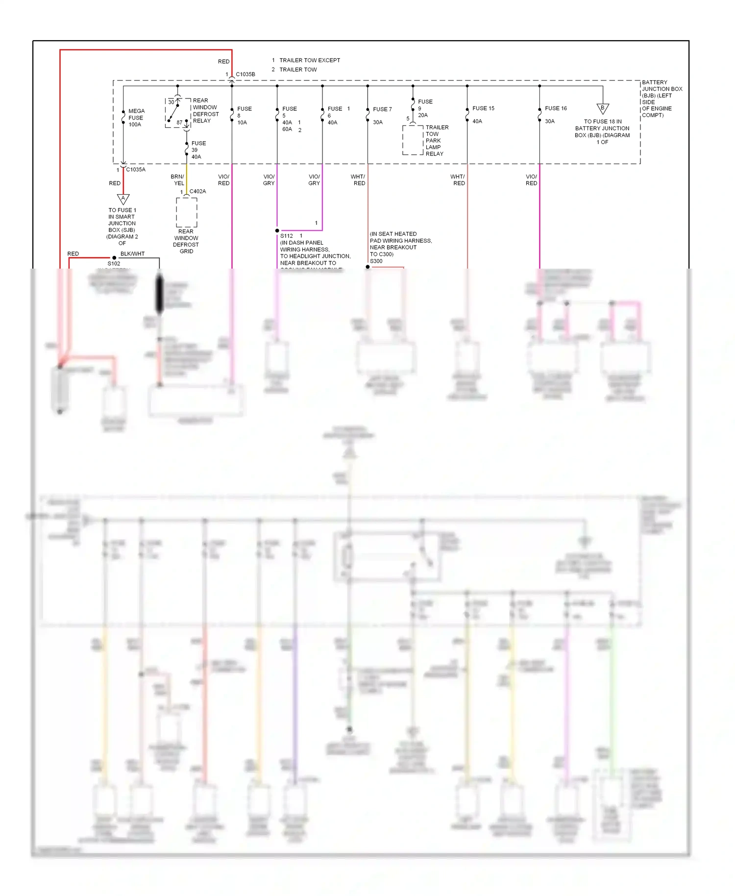 Ford Edge I (2006-2010) powertrain control module (pcm) wiring diagram  (1 of 1)