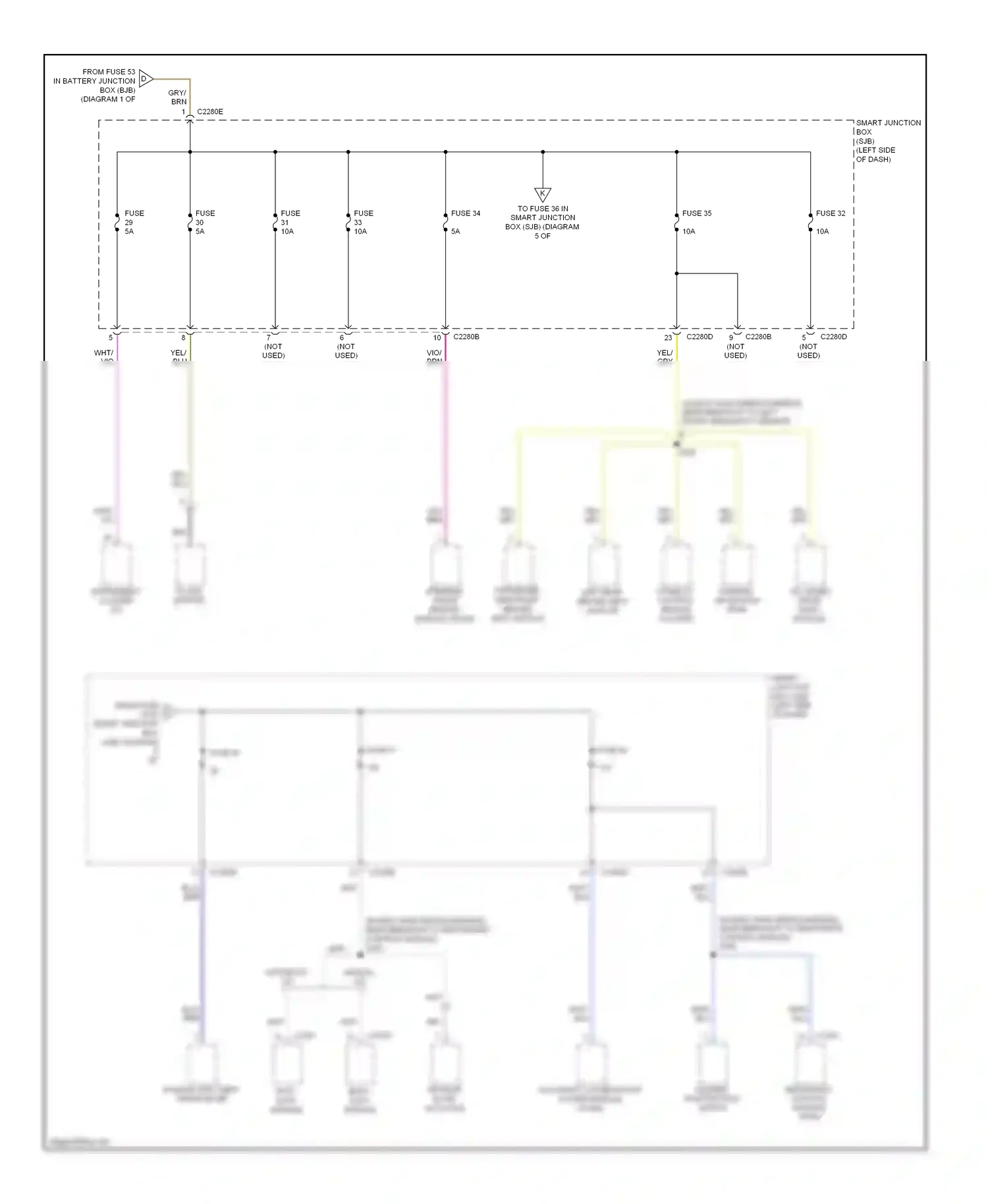Ford Edge I (2006-2010) restraints control module (rcm) wiring diagram  (1 of 1)