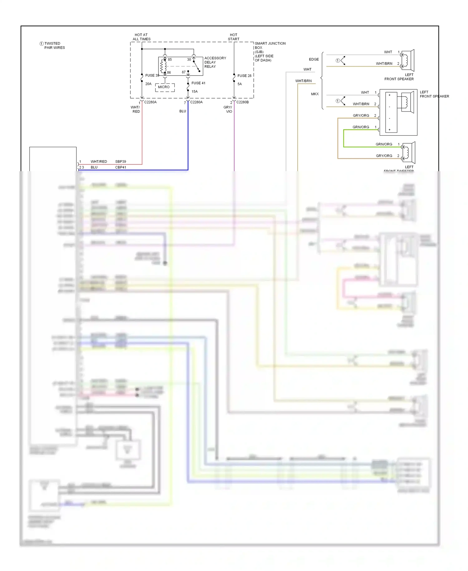 Ford Edge I (2006-2010) shield wiring diagram  (1 of 4)
