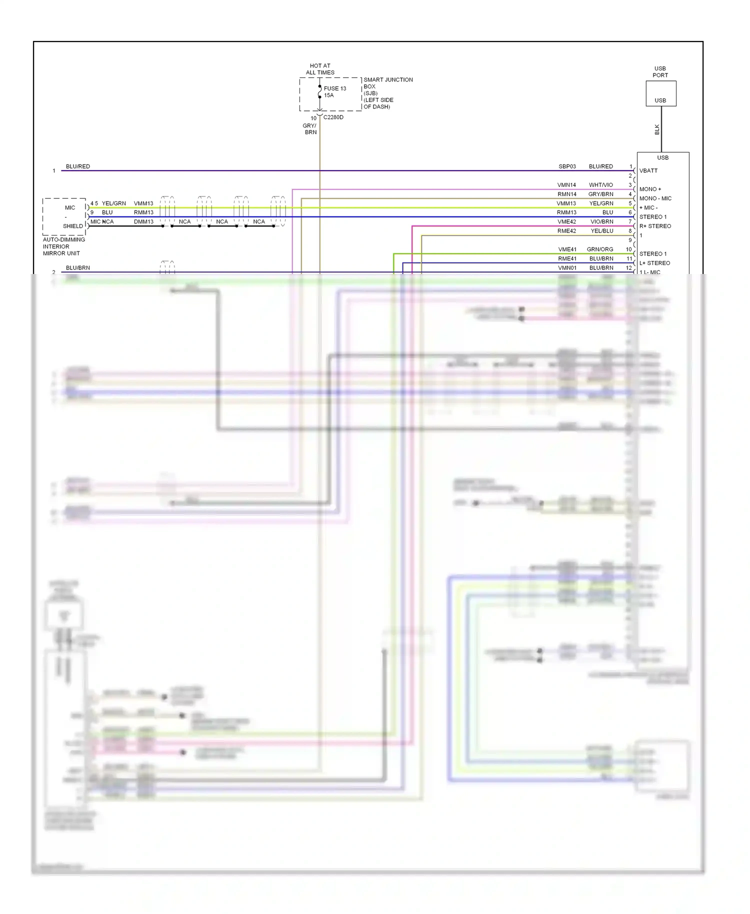 Ford Edge I (2006-2010) shield wiring diagram  (2 of 4)