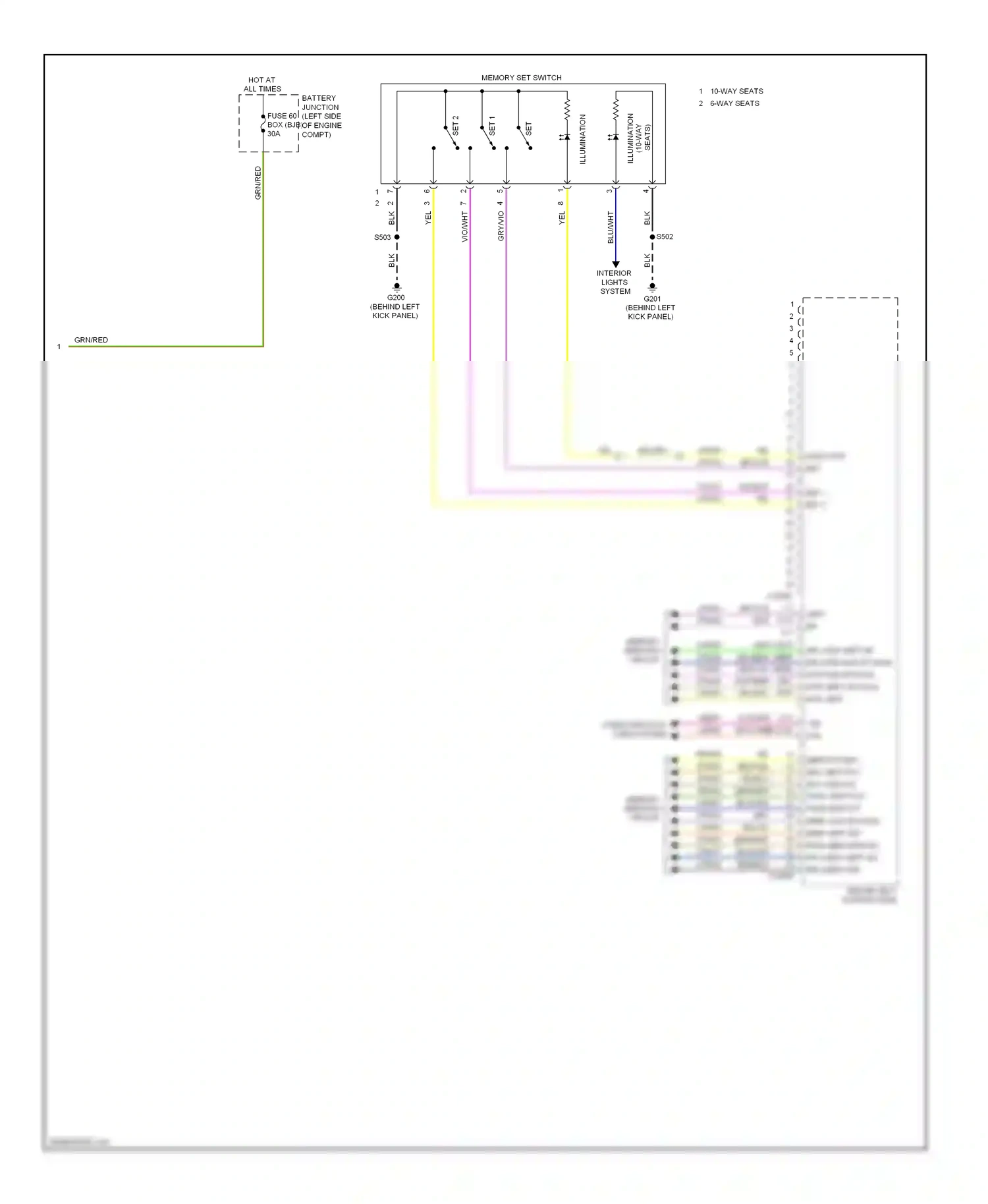 Ford Edge I (2006-2010) wht/vio wiring diagram  (5 of 22)
