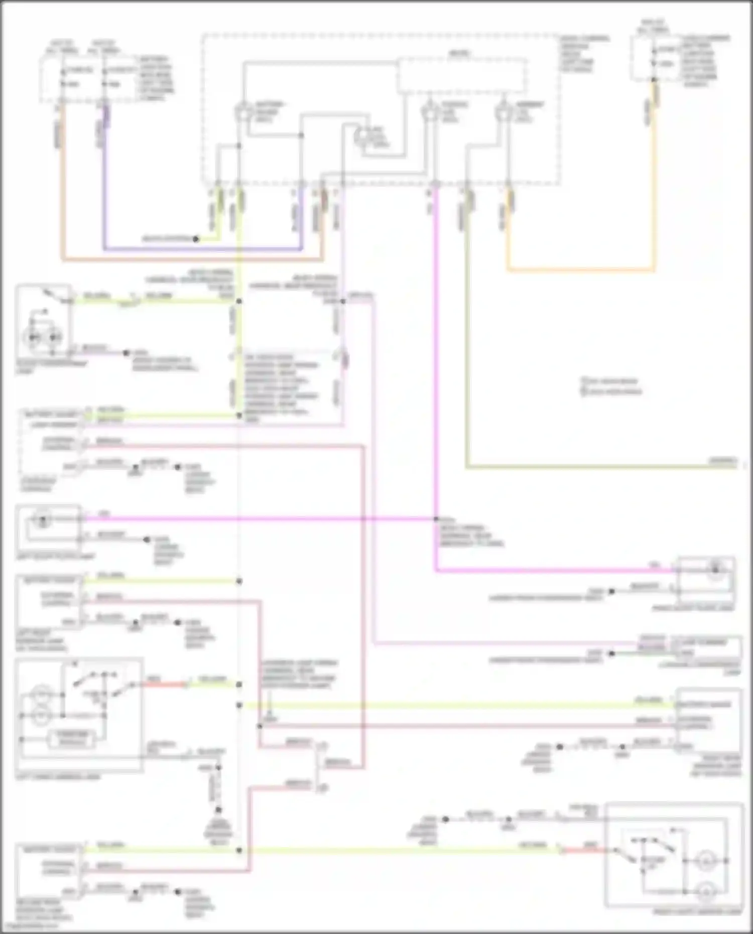 Edge Ford II facelift (2018-2023): Courtesy lamps circuit (1 of 2)