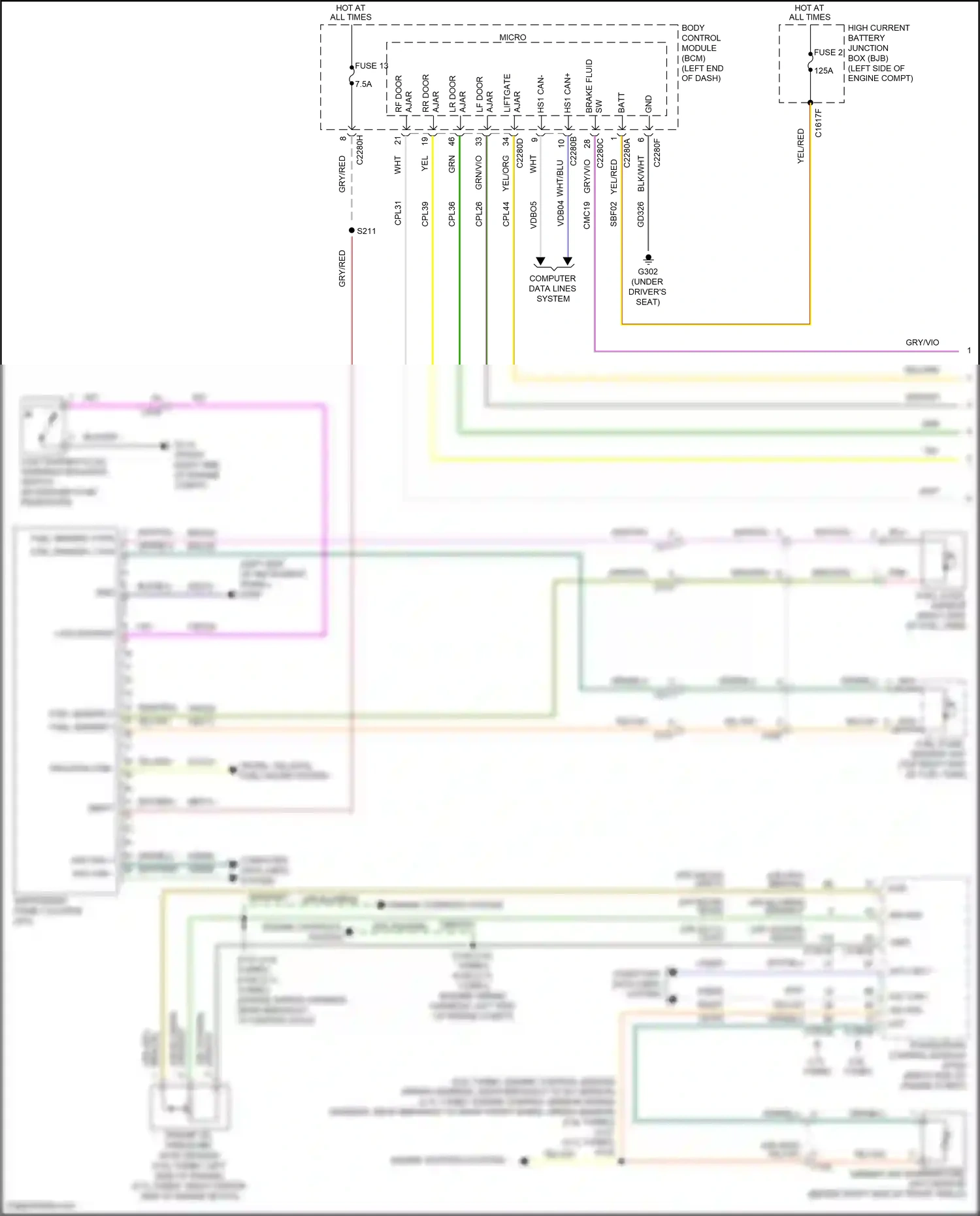 Wiring diagram blk/blu for Ford Edge II facelift (2018-2023) (18 of 29)