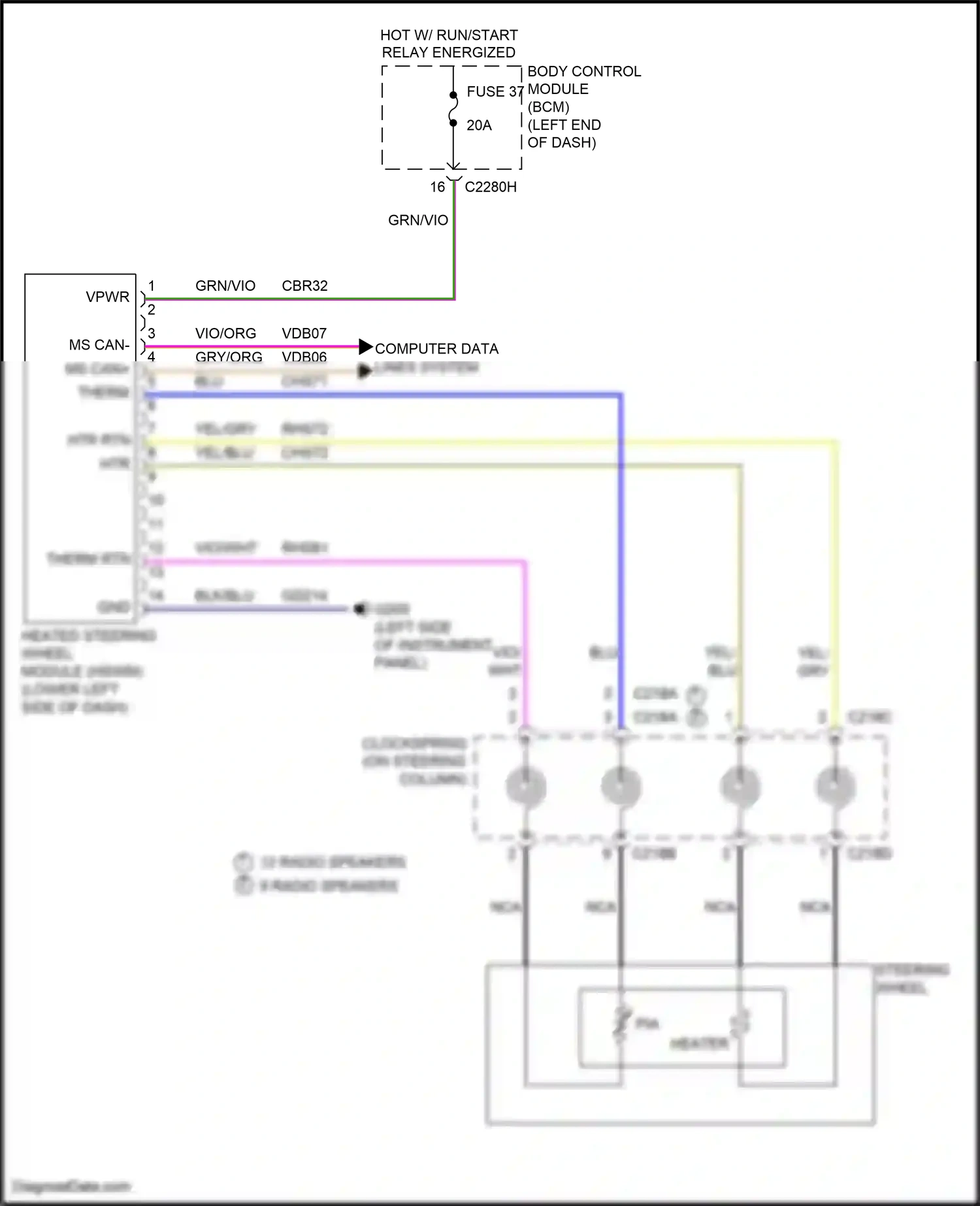 Wiring diagram blk/blu for Ford Edge II facelift (2018-2023) (17 of 29)