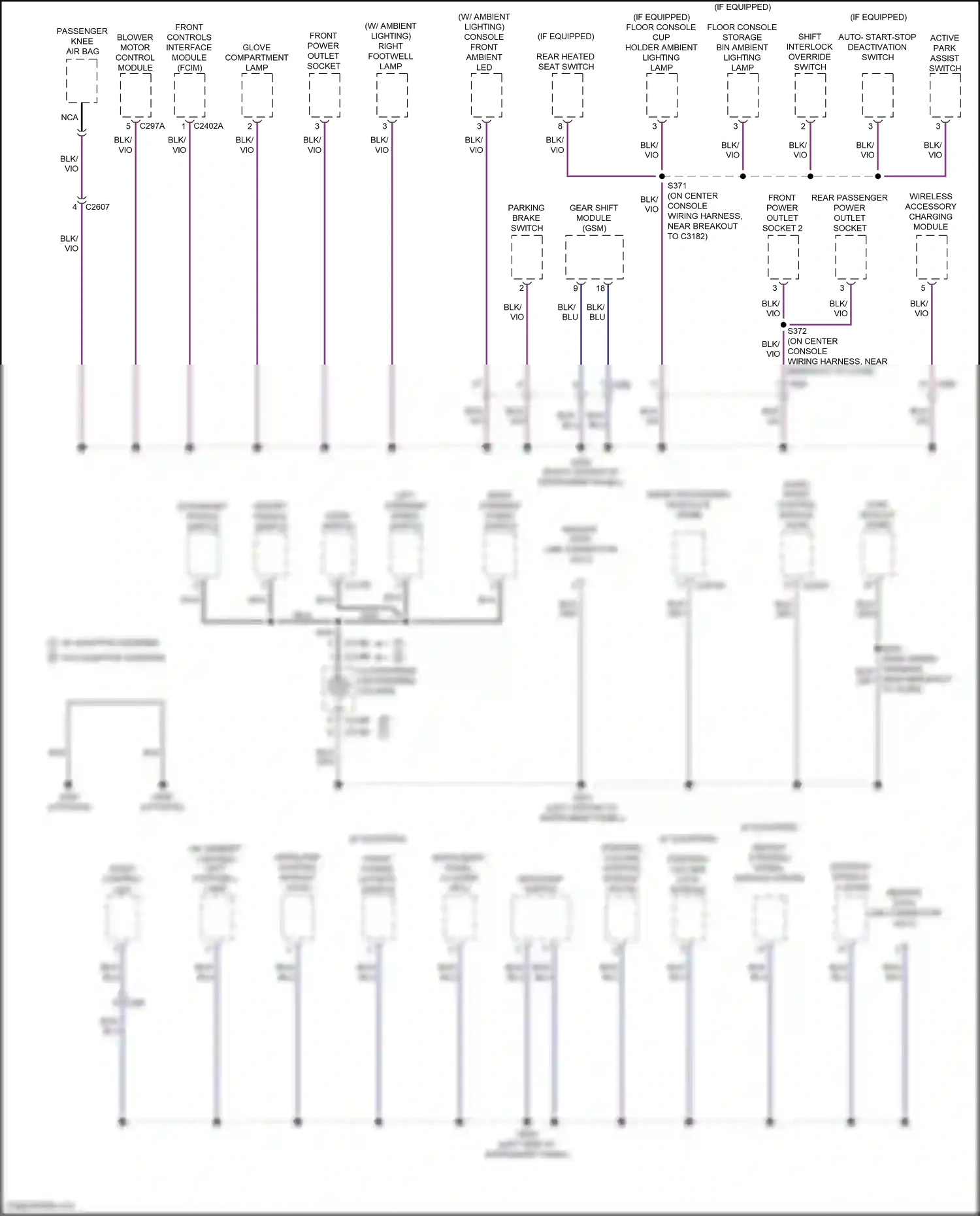 Wiring diagram blower motor control module for Ford Edge II facelift (2018-2023) (2 of 2)