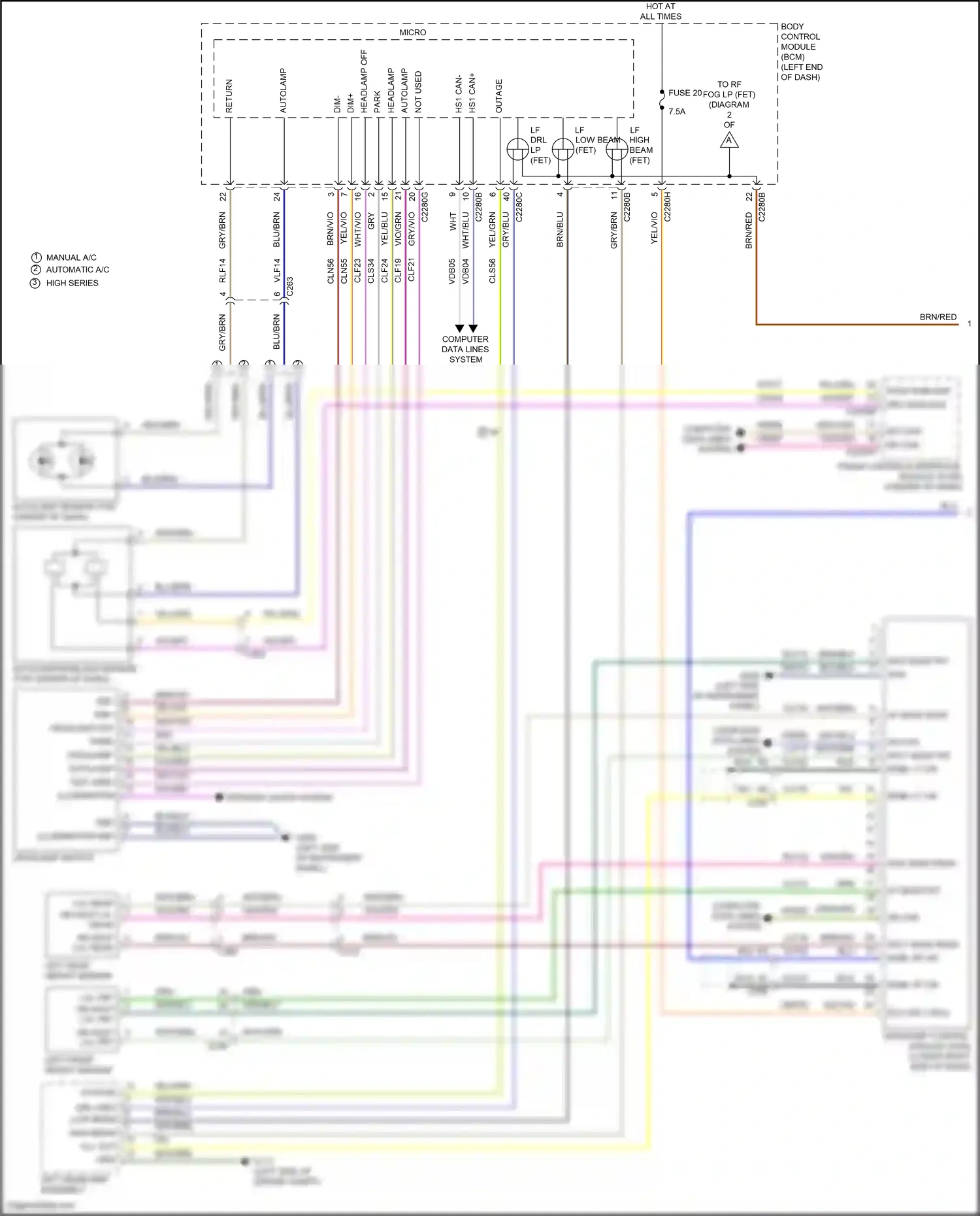 Wiring diagram blu for Ford Edge II facelift (2018-2023) (43 of 73)
