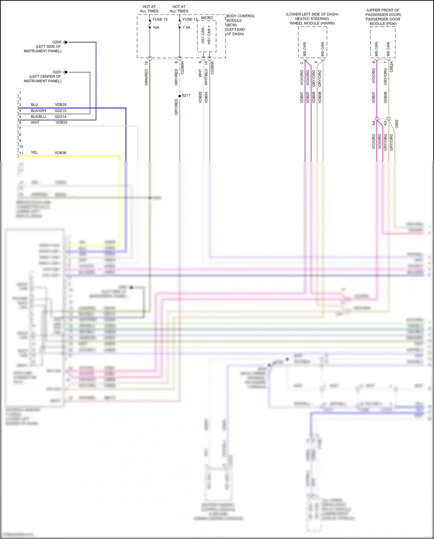 Wiring diagram blu for Ford Edge II facelift (2018-2023) (1 of 73)
