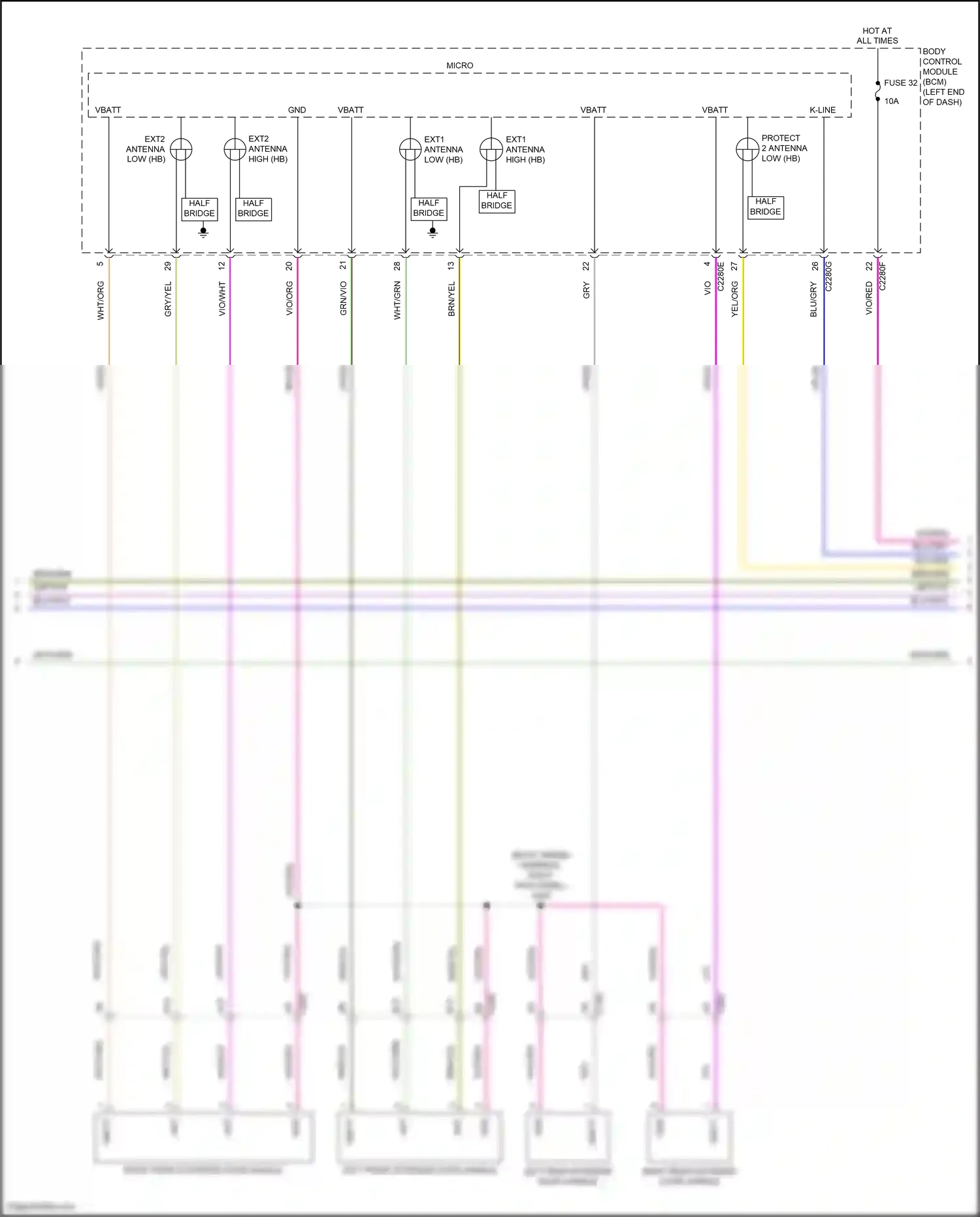 Wiring diagram blu/gry for Ford Edge II facelift (2018-2023) (21 of 63)