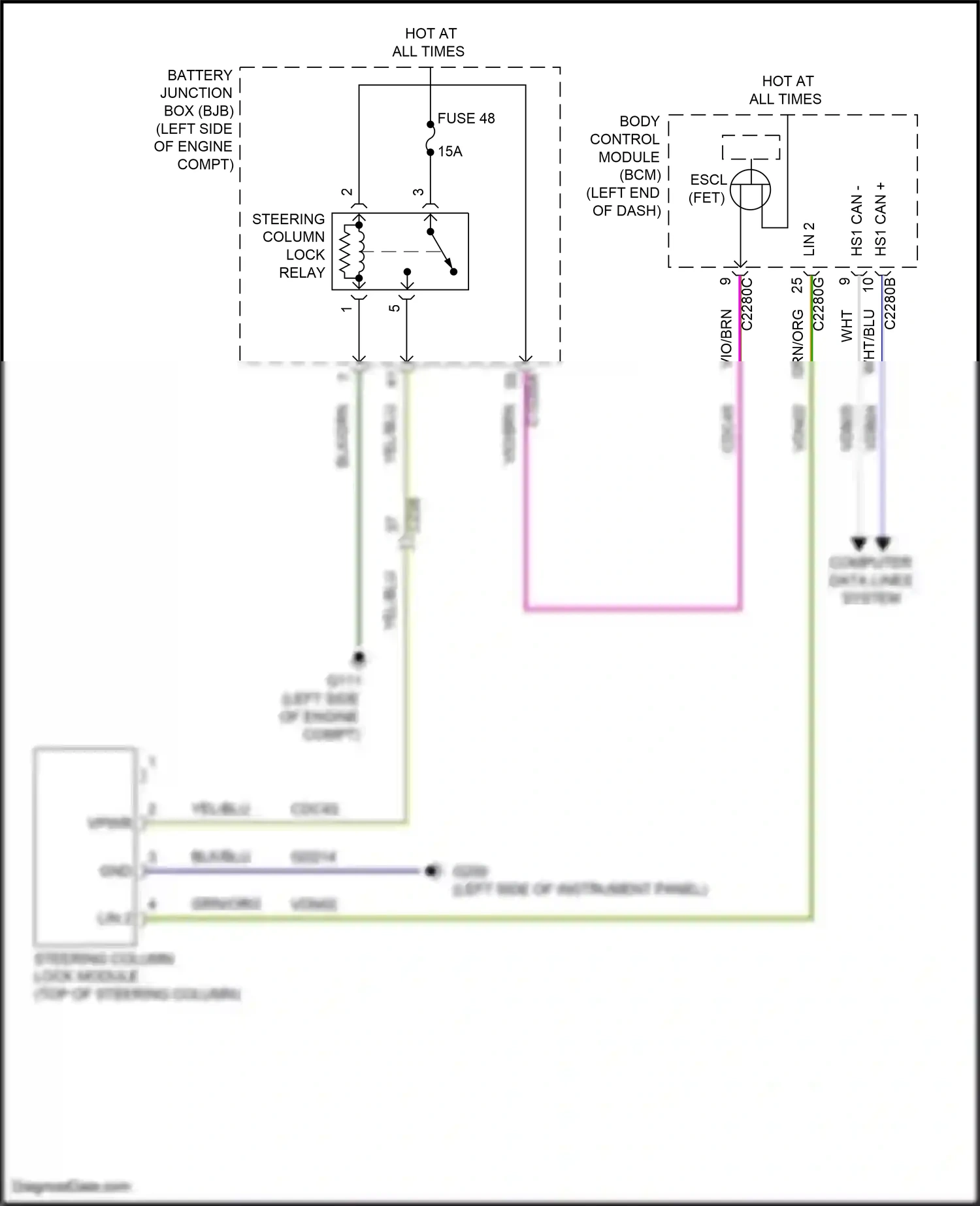 Wiring diagram computer data lines system for Ford Edge II facelift (2018-2023) (30 of 80)