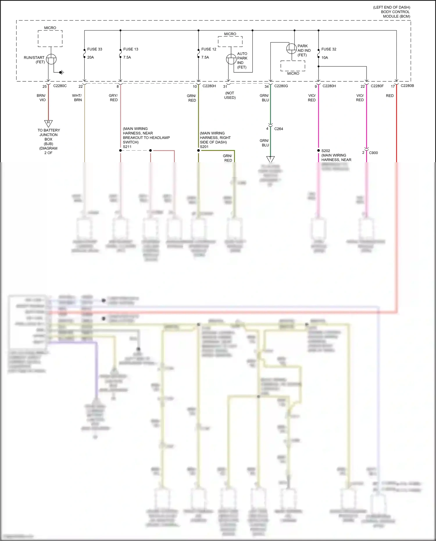Wiring diagram fuse 32 for Ford Edge II facelift (2018-2023) (5 of 10)