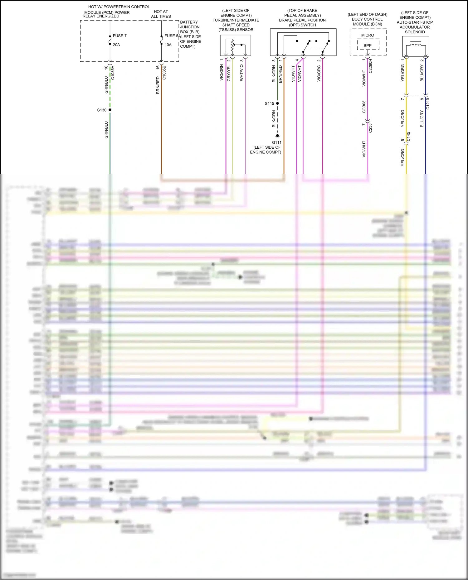 Wiring diagram fuse 7 for Ford Edge II facelift (2018-2023) (1 of 7)