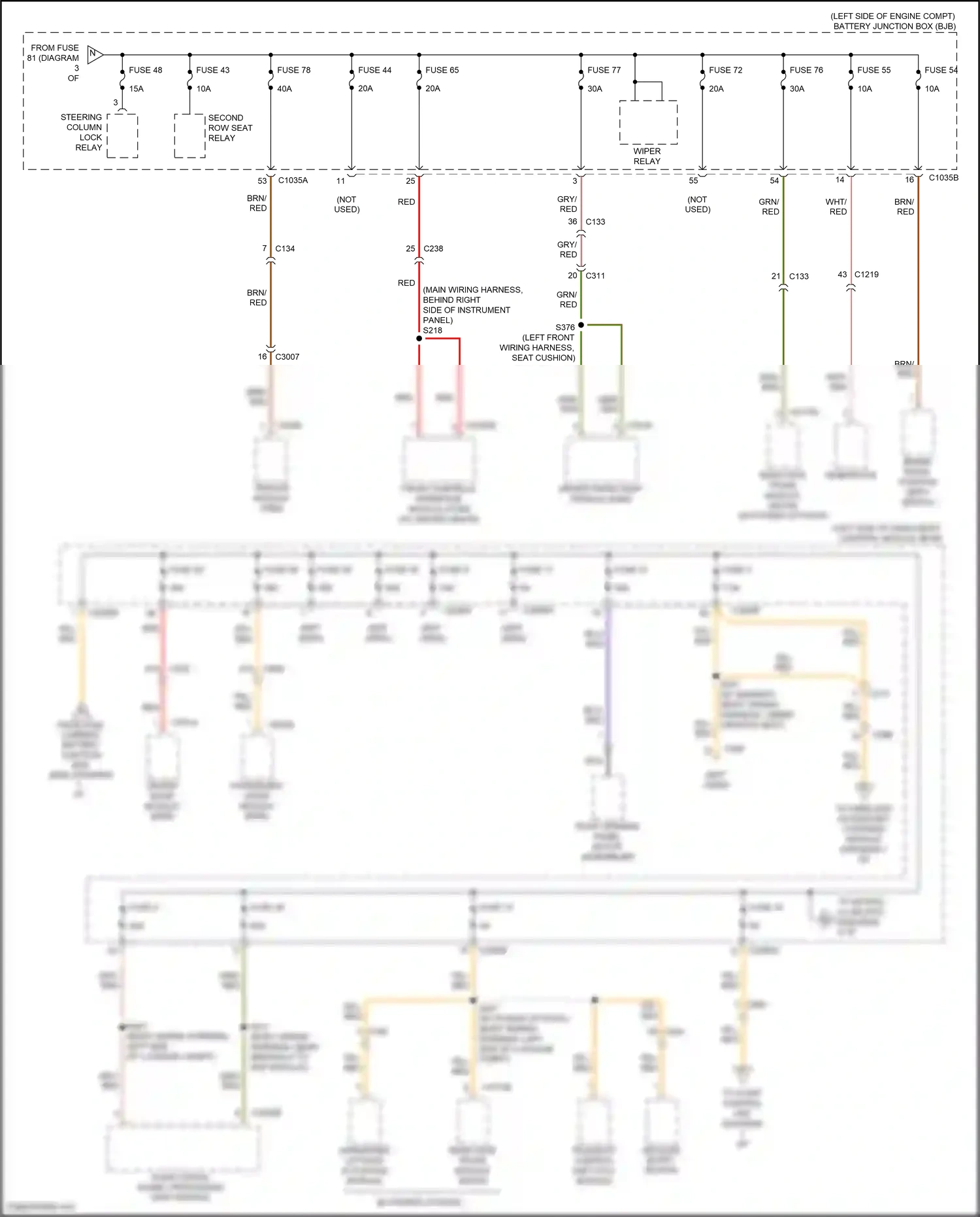 Wiring diagram fuse 77 for Ford Edge II facelift (2018-2023) (3 of 3)