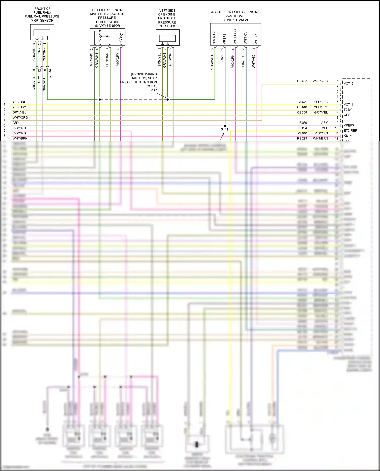 Wiring diagram ignition coil on plug 2 for Ford Edge II facelift (2018-2023) (4 of 5)