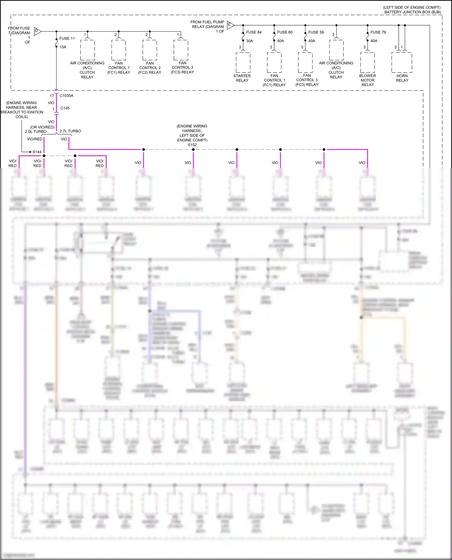 Wiring diagram ignition coil on plug 3 for Ford Edge II facelift (2018-2023) (3 of 5)